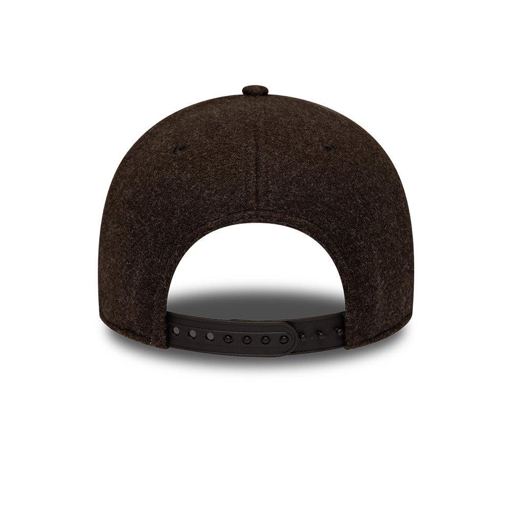 NY Brown - New Era - Winter 9FORTY Melton Wool Adjustable New York Yankees Baseball Cap - 4