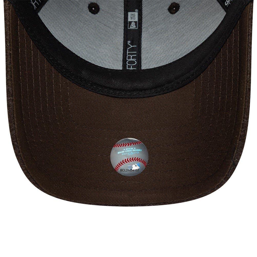 NY Brown - New Era - Winter 9FORTY Melton Wool Adjustable New York Yankees Baseball Cap - 5
