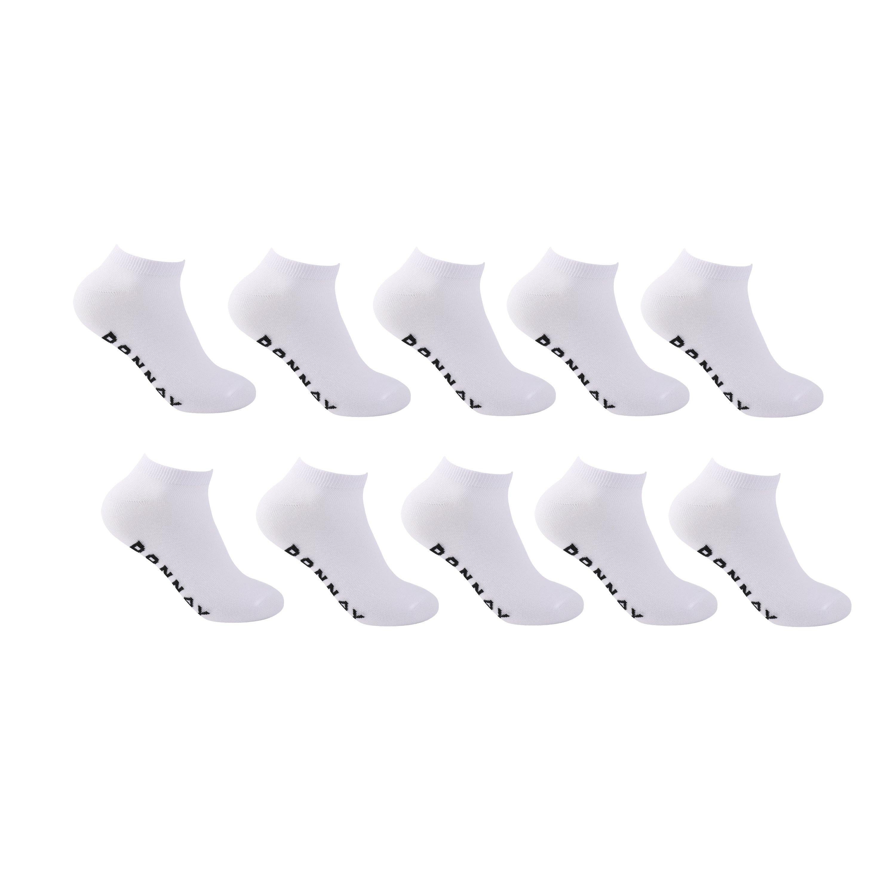 Donnay  Kids 10 Pack Trainer Socks Junior - White - Junior 1-6