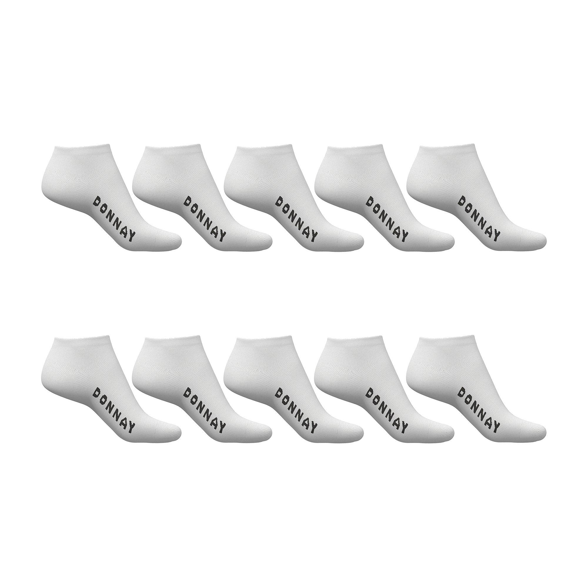 White - Donnay - 10 Pack Trainer Socks Mens - 1
