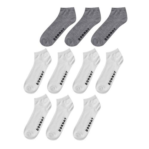 White - Donnay - 10 Pack Trainer Socks Mens - 1