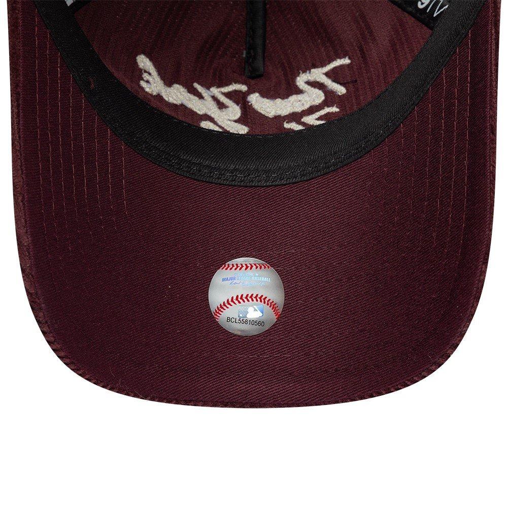 NY Maroon - New Era - 9TWENTY Cord Script Adjustable Cap - 5