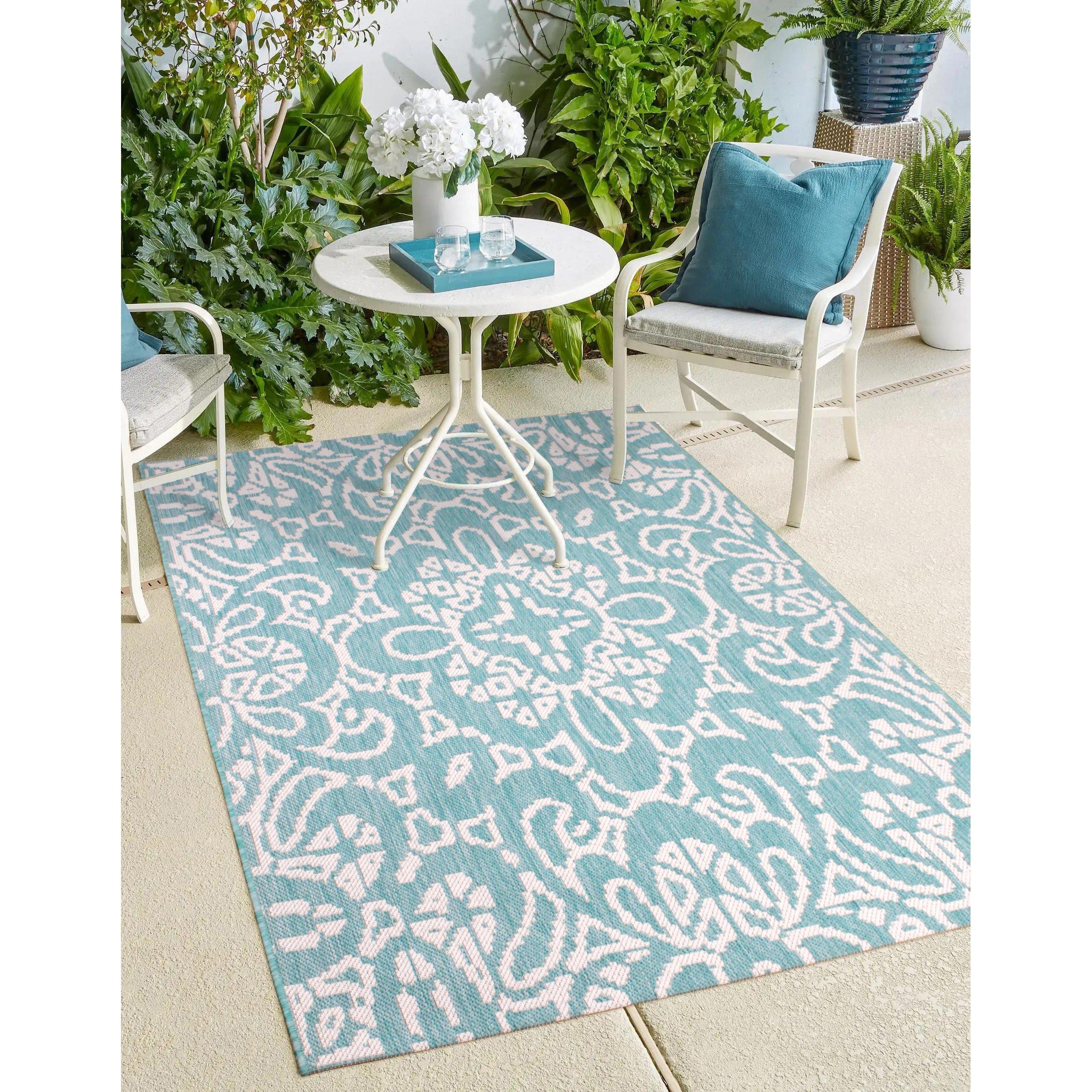 Aqua - Rugstyle - SUMMER BREEZE FLEUR DE LYES - 1