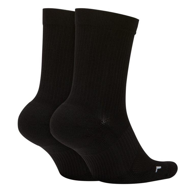 NOIR/NOIR - Nike - Court Multiplier Cushioned Tennis Crew Socks (2 Pairs) - 2