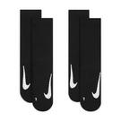 NOIR/NOIR - Nike - Court Multiplier Cushioned Tennis Crew Socks (2 Pairs) - 3
