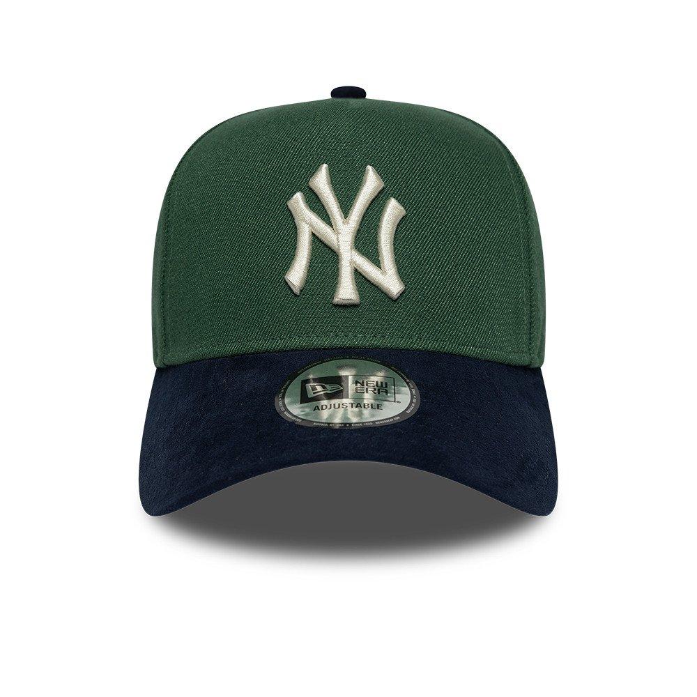 NY Green/Navy - New Era - E-Frame Faux Suede Visor Snapback Cap - 2
