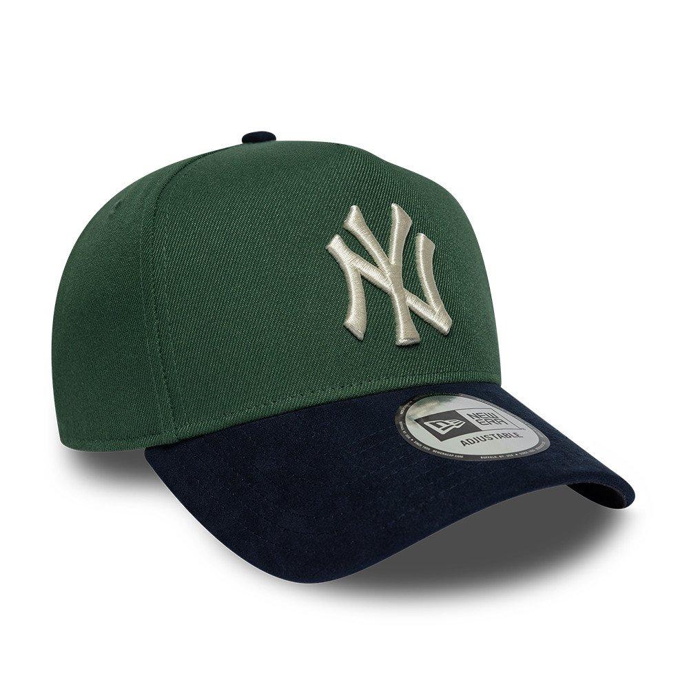NY Green/Navy - New Era - E-Frame Faux Suede Visor Snapback Cap - 3