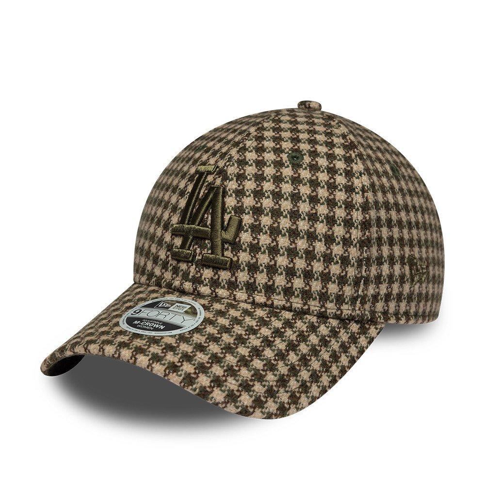 LA Brown Check - New Era - Womens 9FORTY M-Crown Houndstooth Wool Blend Adjustable Cap - 1