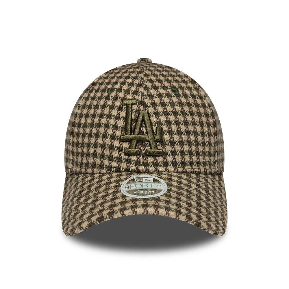 LA Brown Check - New Era - Womens 9FORTY M-Crown Houndstooth Wool Blend Adjustable Cap - 2