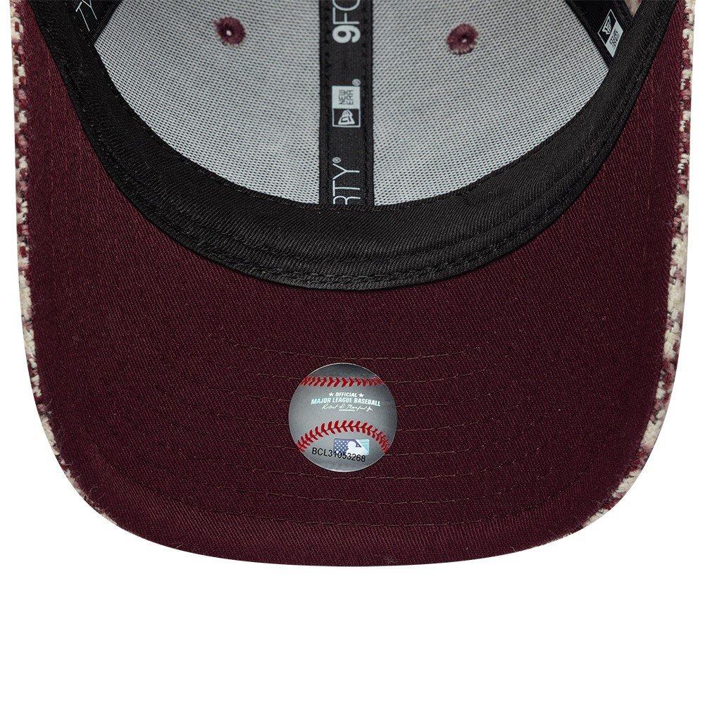 NY Pink Check - New Era - Womens 9FORTY M-Crown Houndstooth Wool Blend Adjustable Cap - 5