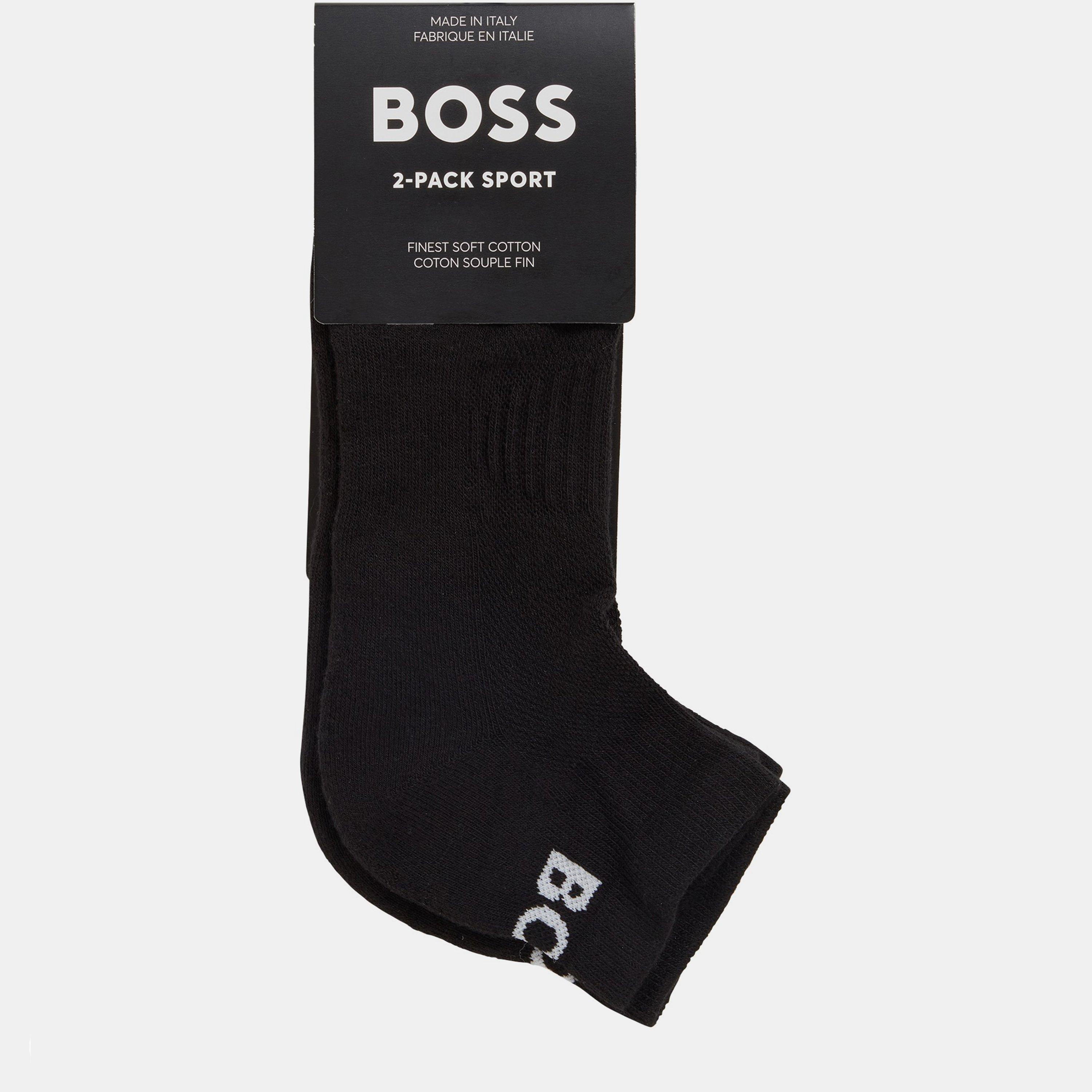 Black 001 - Boss - 2 Pack Sport Ankle Socks - 3