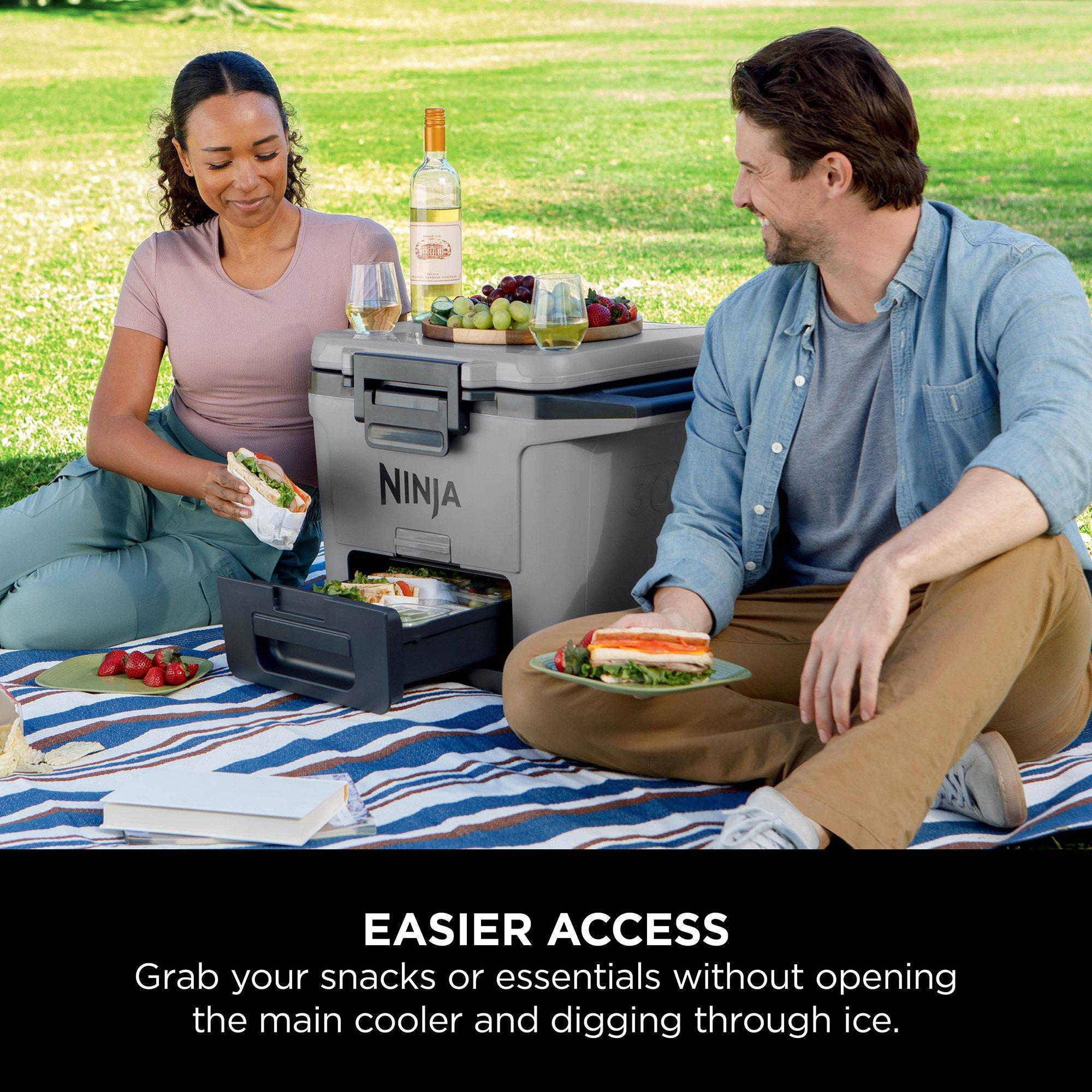 Grey - Ninja - FrostVault 30QT/28L Hard Cooler with Dry Zone - 6