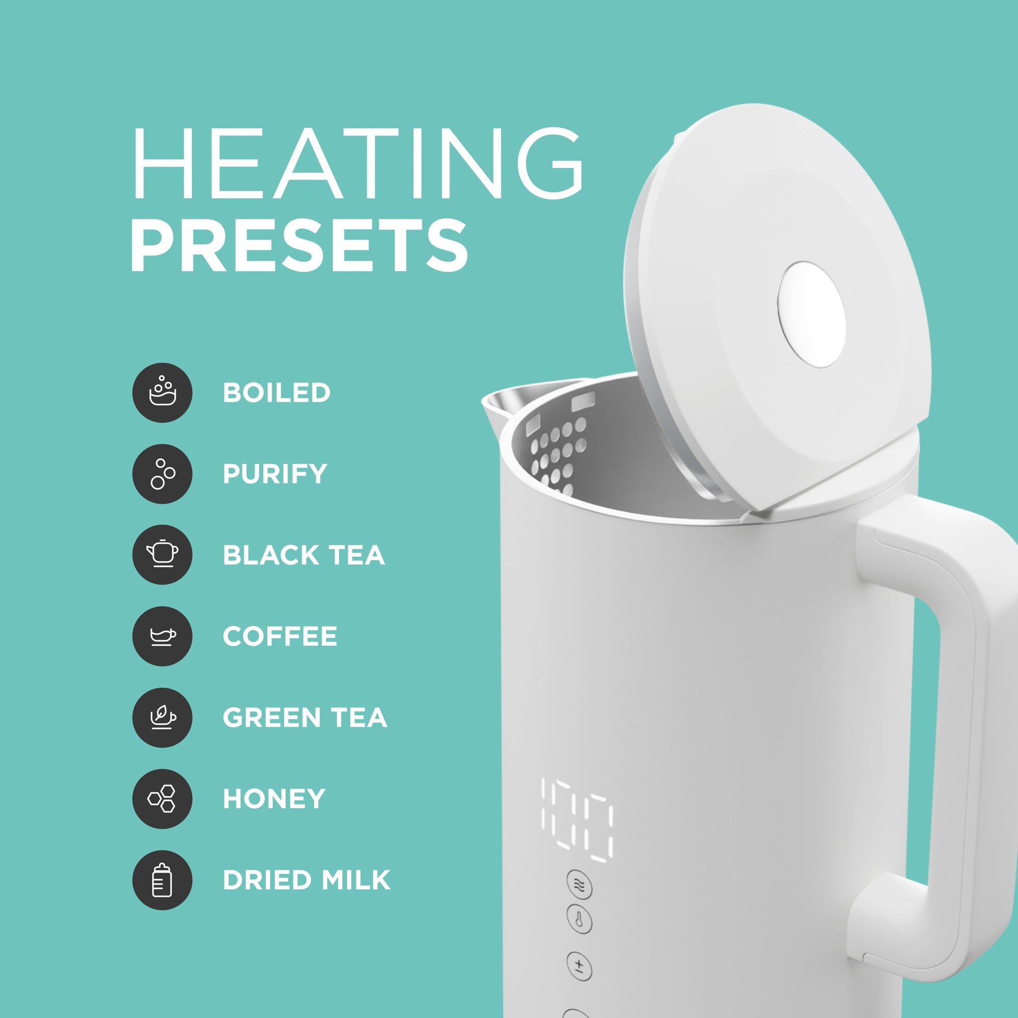 White - DMD Collective - 1.5L Digital Smart Kettle, App Operated with Alexa - 5