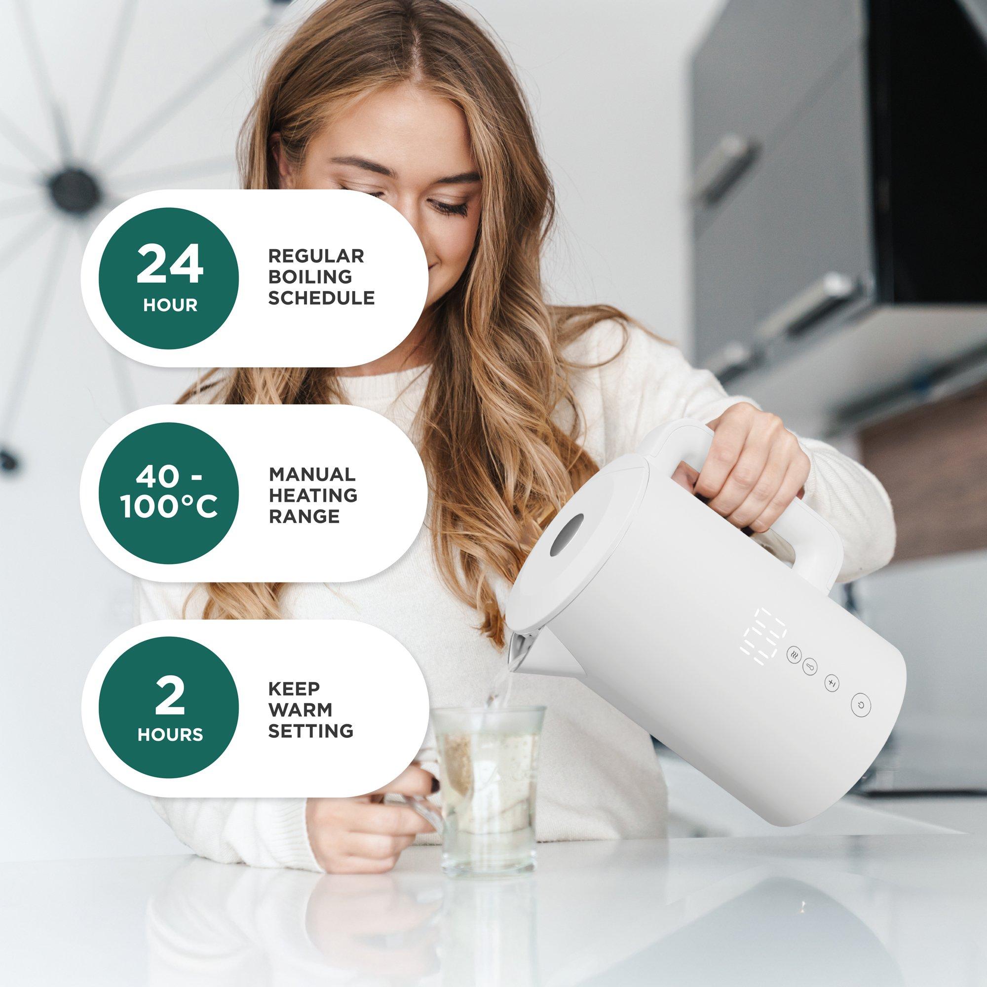 White - DMD Collective - 1.5L Digital Smart Kettle, App Operated with Alexa - 6