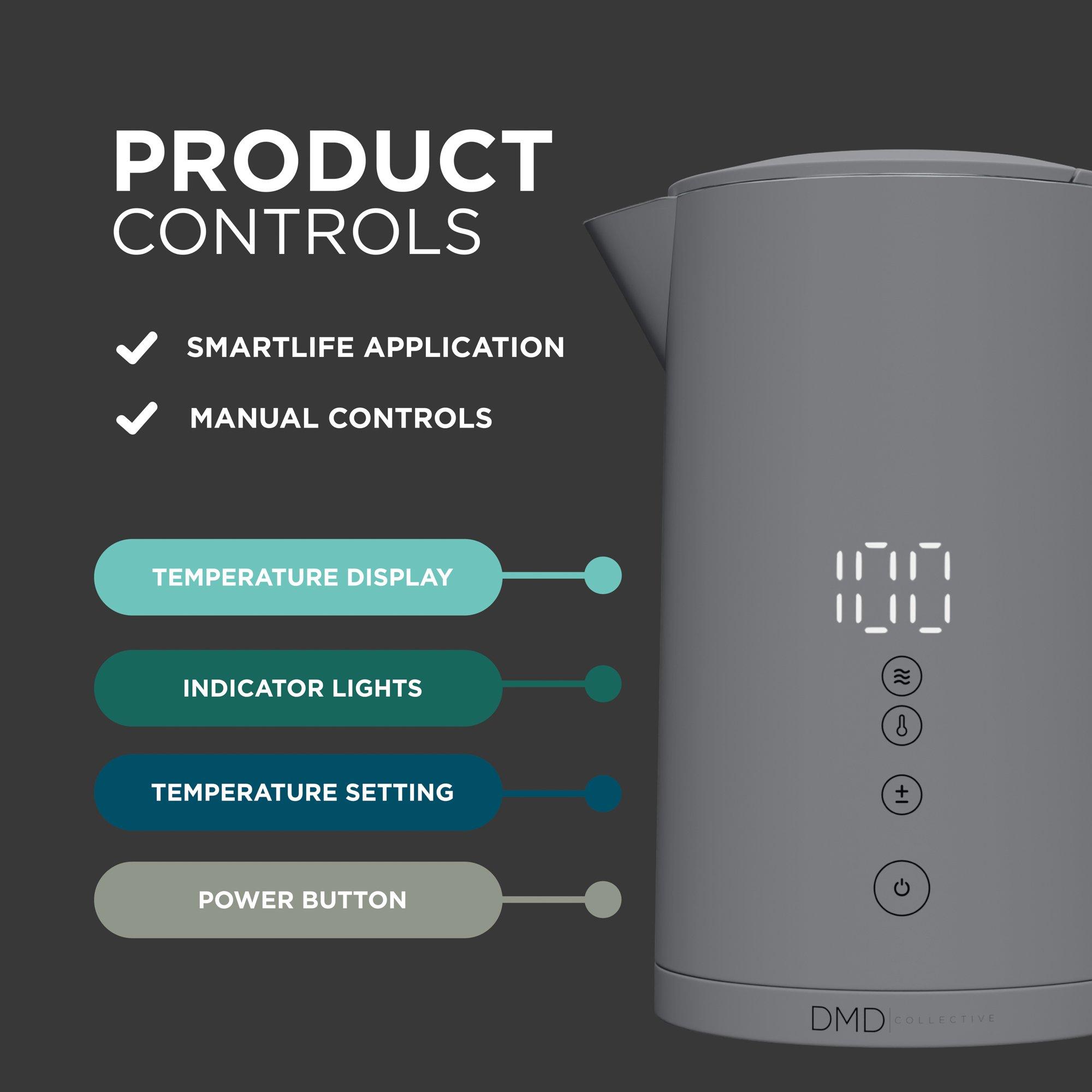 Grey - DMD Collective - 1.5L Digital Smart Kettle, App Operated with Alexa - 3
