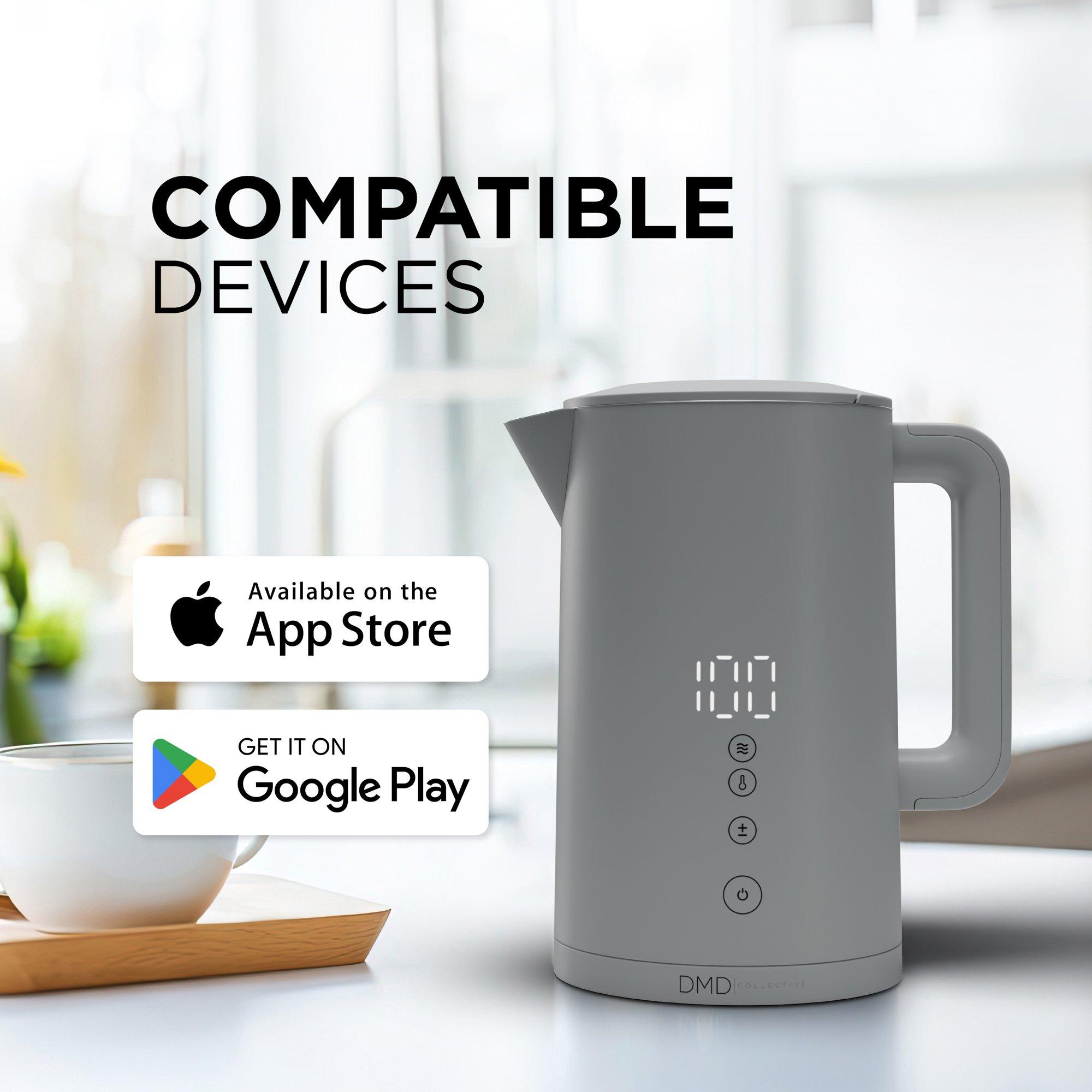 Grey - DMD Collective - 1.5L Digital Smart Kettle, App Operated with Alexa - 4