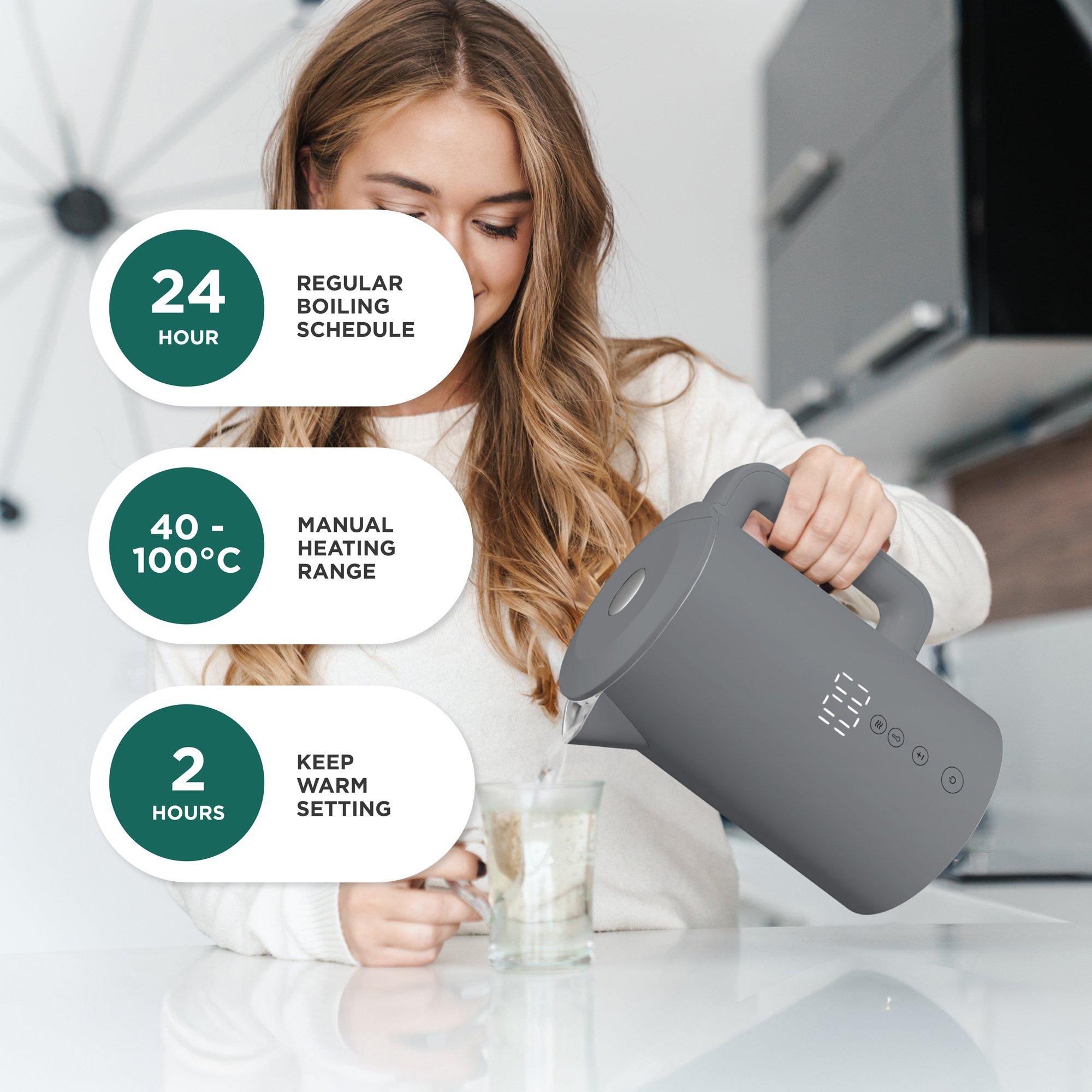 Grey - DMD Collective - 1.5L Digital Smart Kettle, App Operated with Alexa - 6