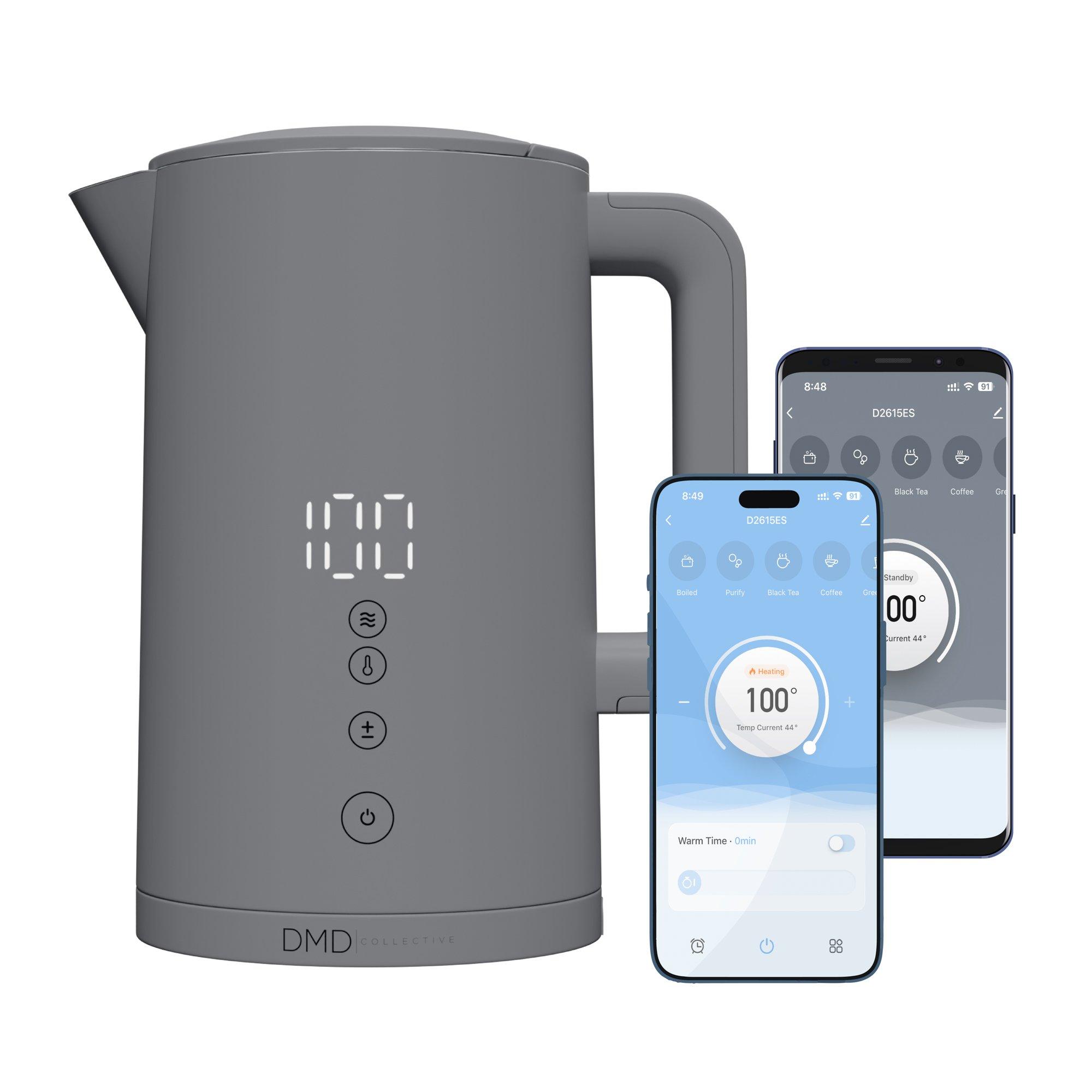 Grey - DMD Collective - 1.5L Digital Smart Kettle, App Operated with Alexa - 8