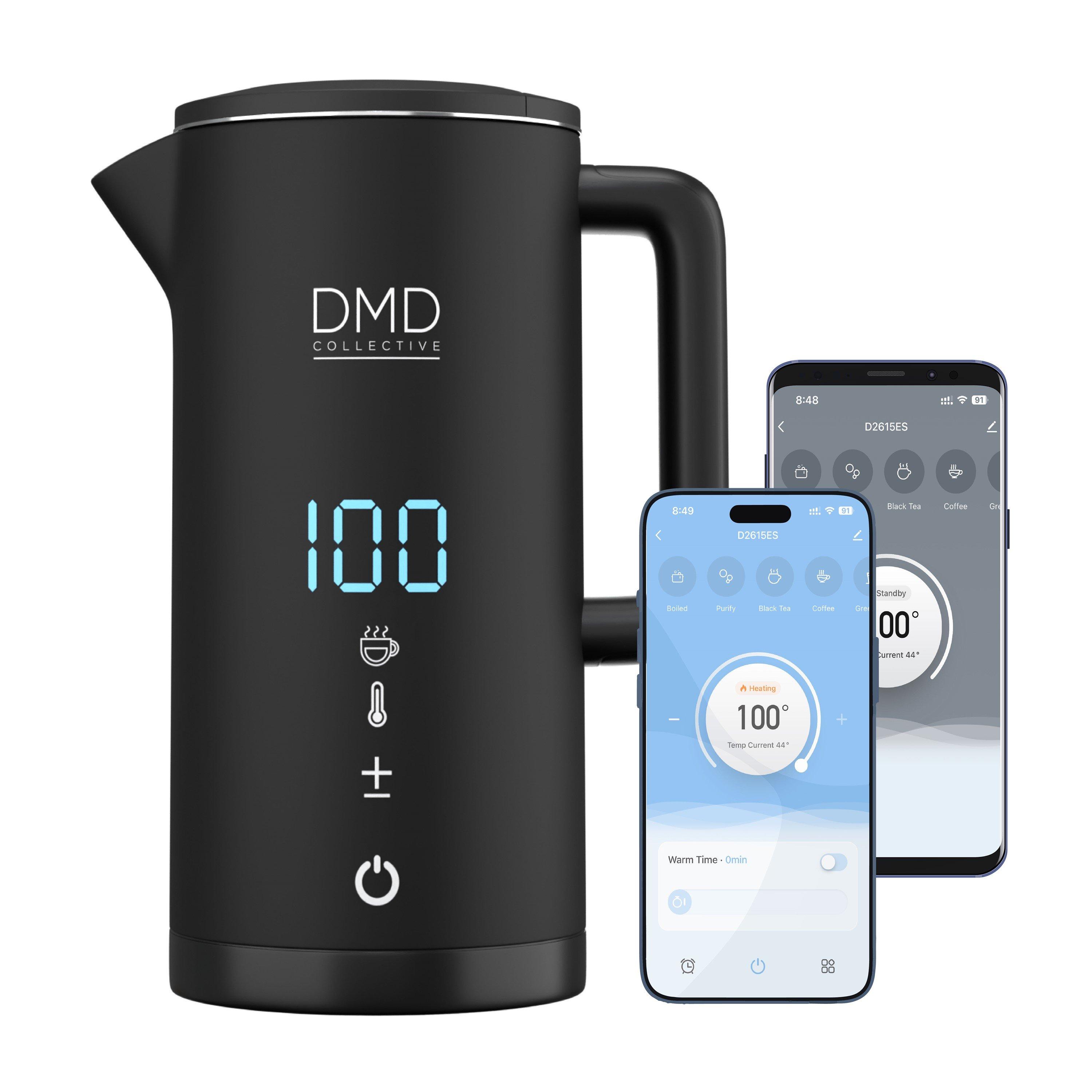 Black - DMD Collective - 1.5L Digital Smart Kettle App Operated with Alexa - 1