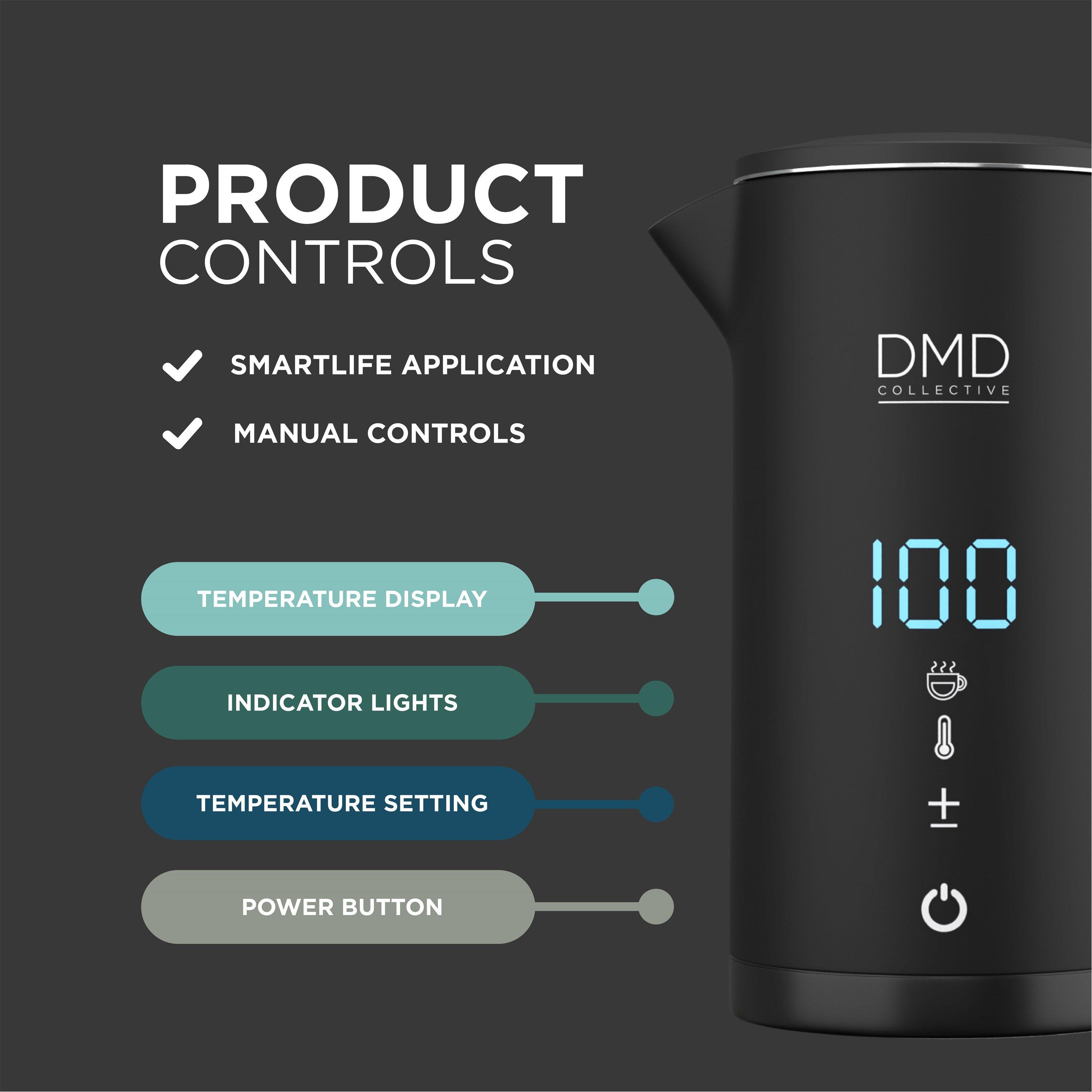 Black - DMD Collective - 1.5L Digital Smart Kettle App Operated with Alexa - 3