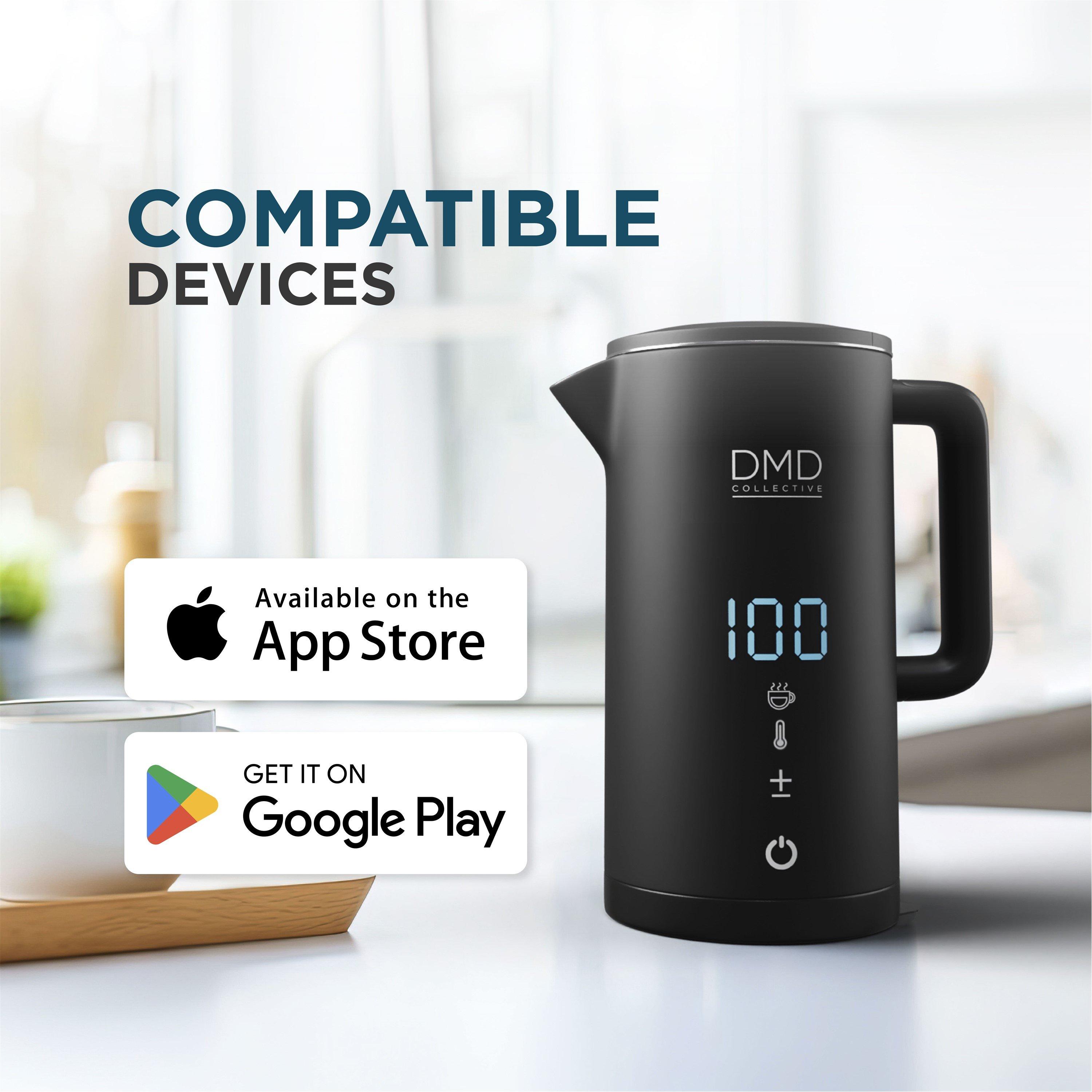 Black - DMD Collective - 1.5L Digital Smart Kettle App Operated with Alexa - 4
