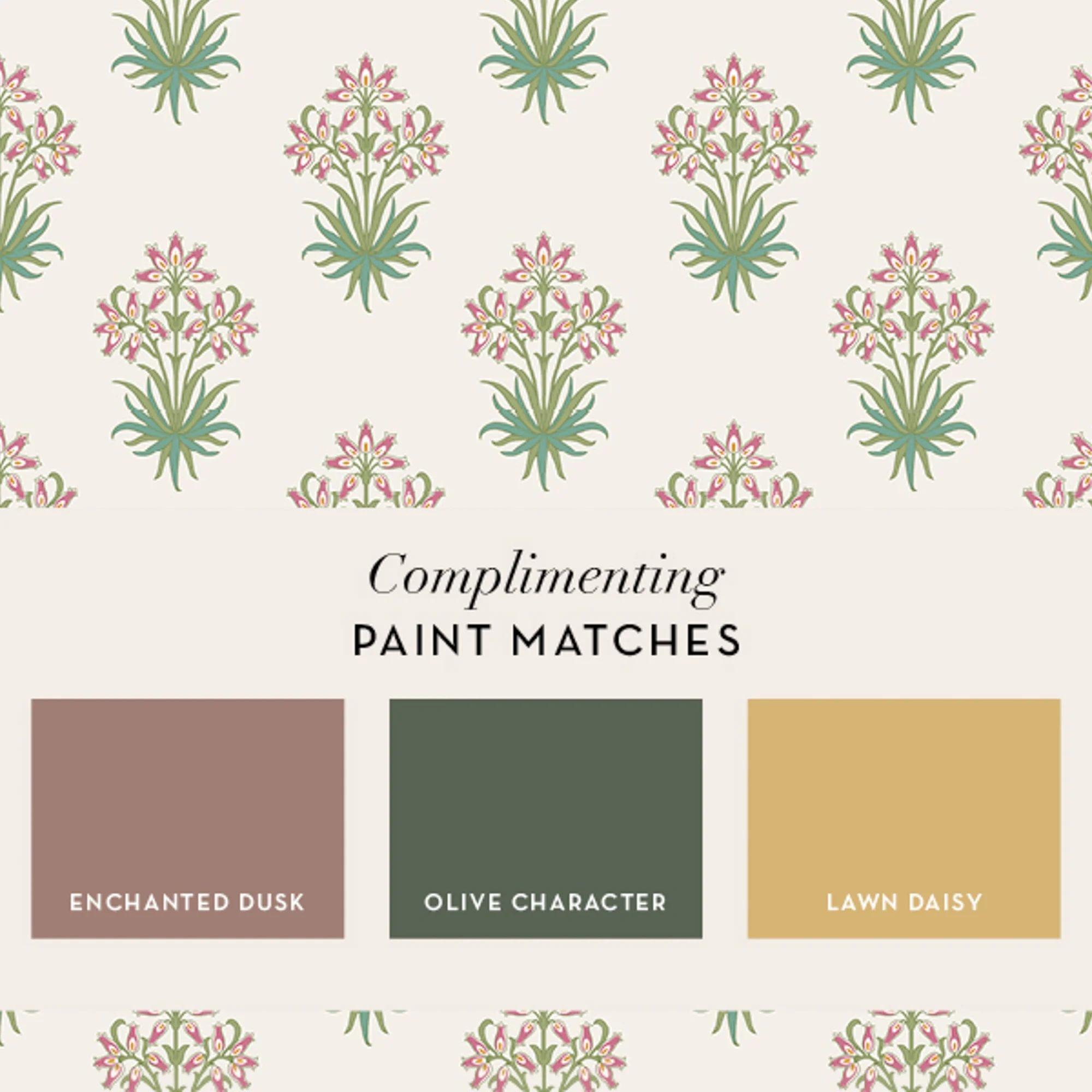 Multicoloured - William Morris - Hyacinth Flower Pink Cedar Wallpaper - 5