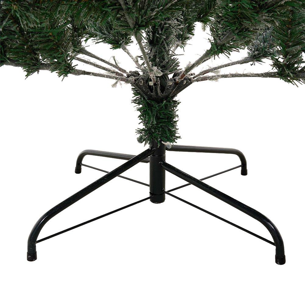 White/Green - LIFE IDEAS - Flocked PE Christmas Tree with X-Frame Stand - 6