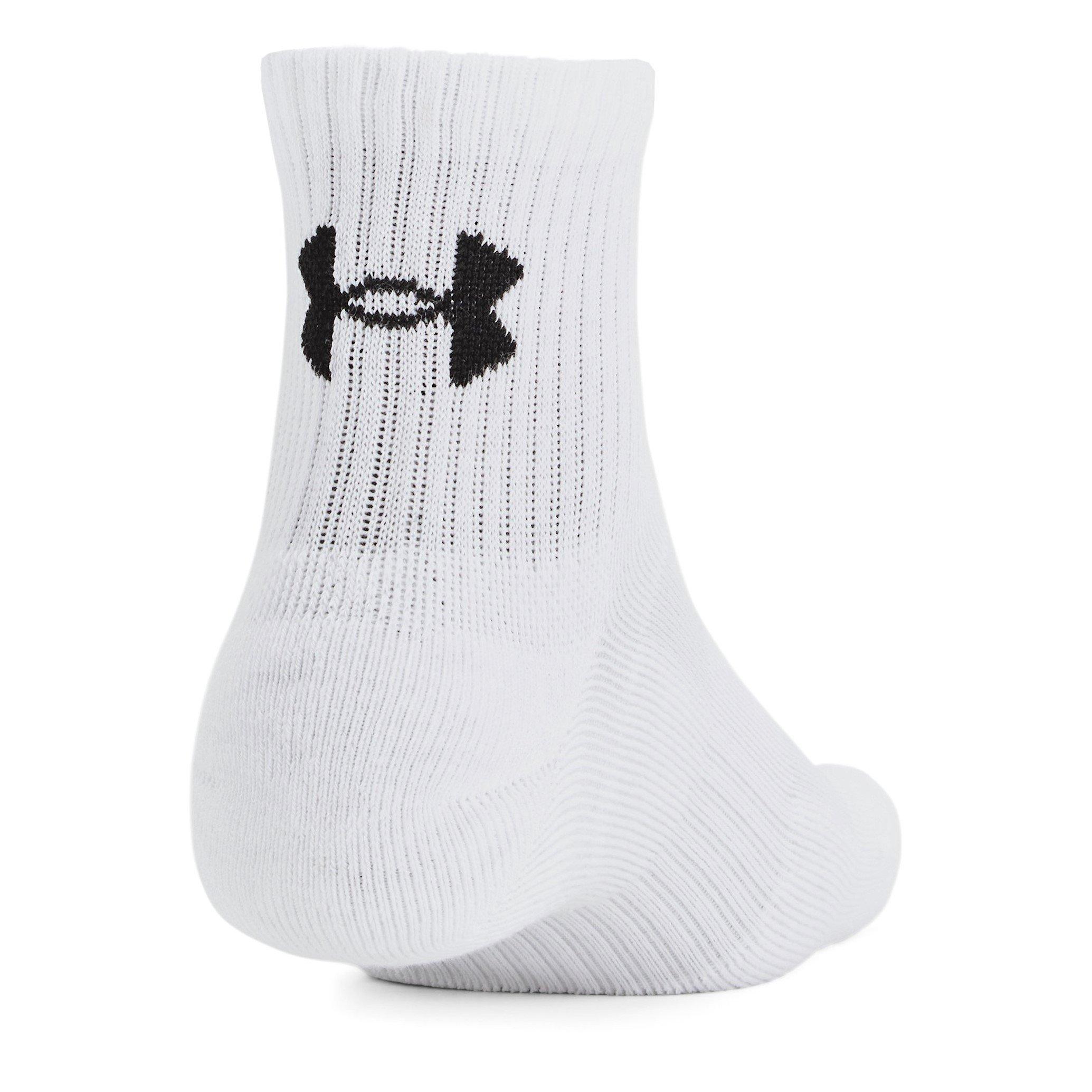 White/Wht/Black - Under Armour - Performance Tech 3-Pack Crew Socks - 2