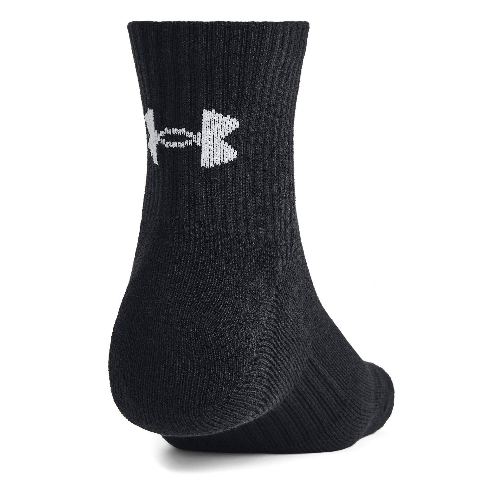 Black/Blk/White - Under Armour - Performance Tech 3-Pack Crew Socks - 2