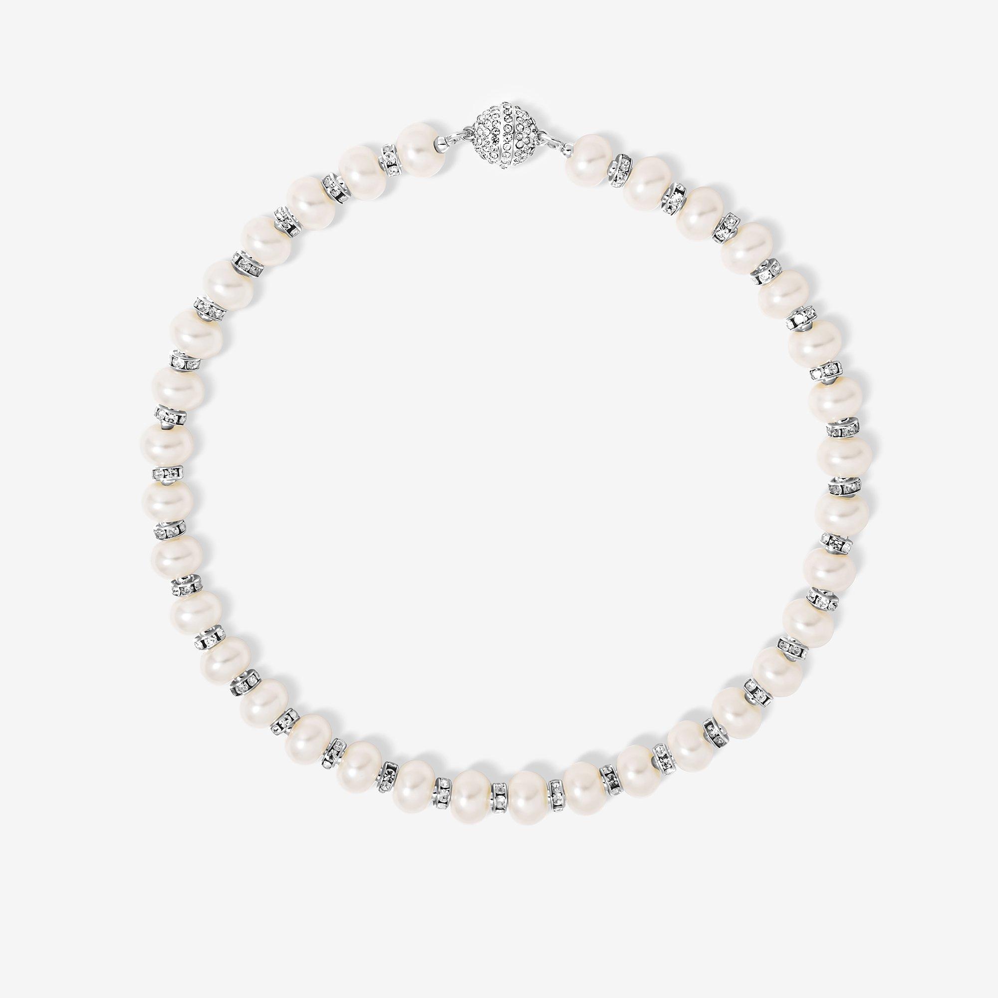 Gold - Jon Richard - Knotted 8mm Pearl Rope Necklace