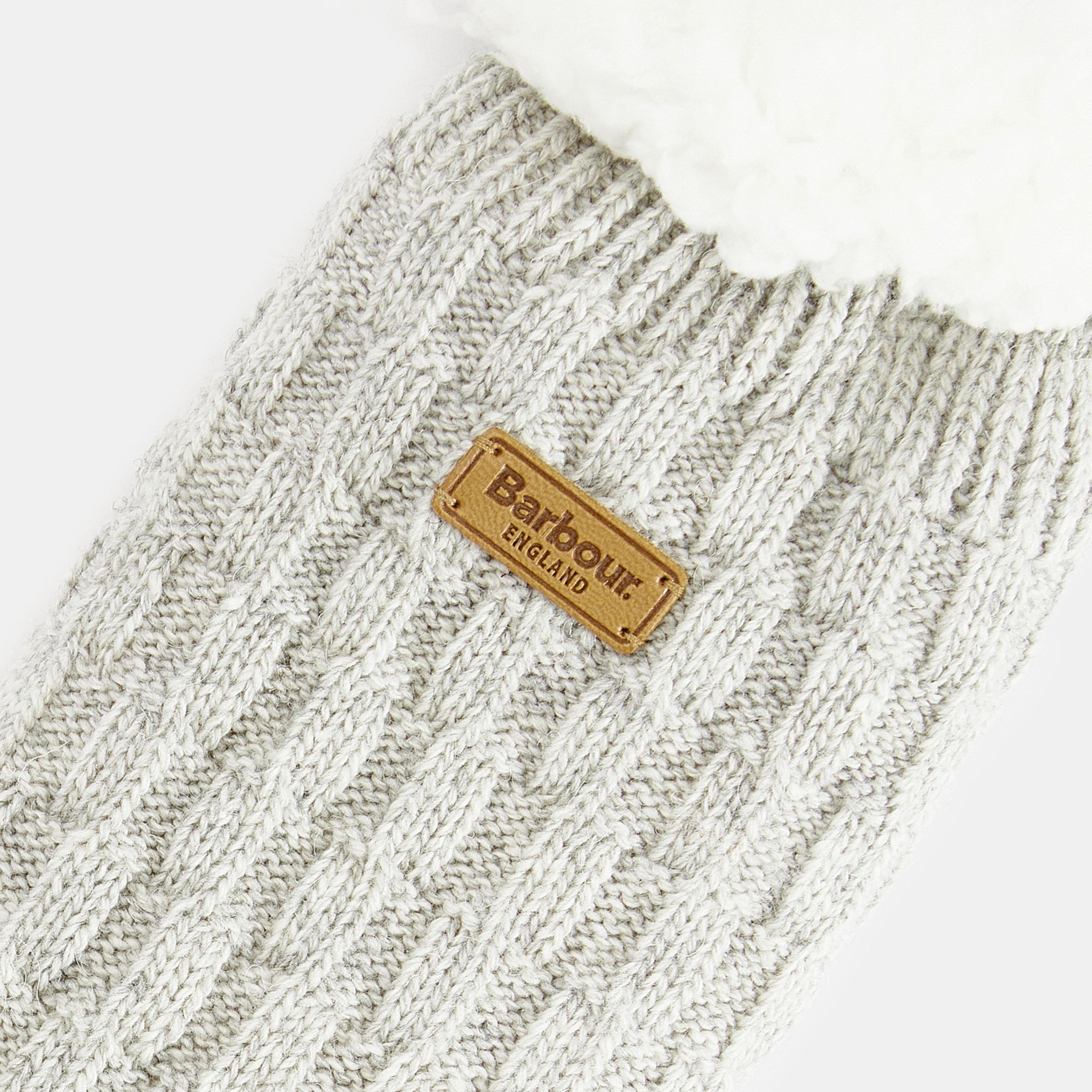 Light Grey Marl - Barbour - Cable Knit Lounge Socks - 3