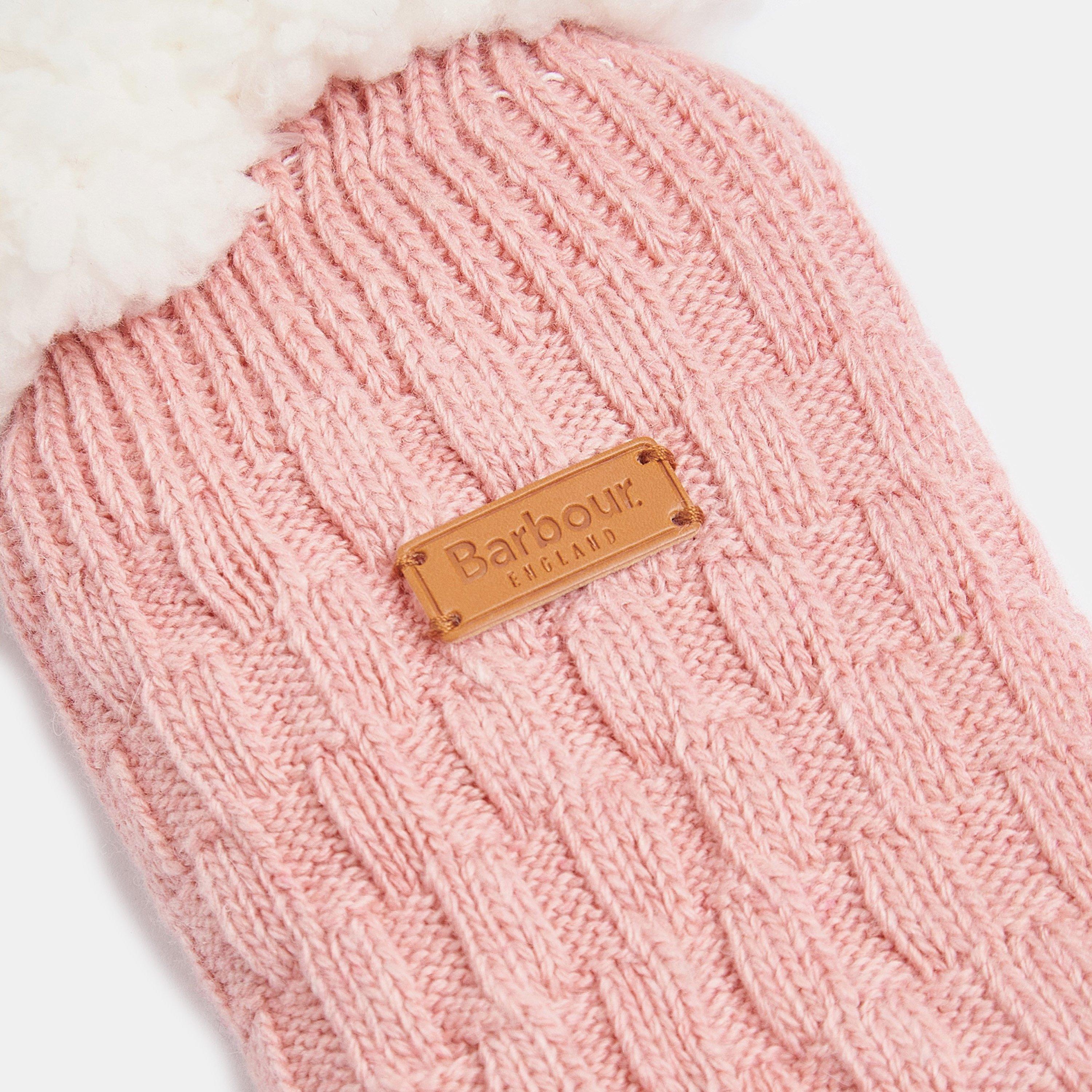 Dusty Pink - Barbour - Cable Knit Lounge Socks - 3