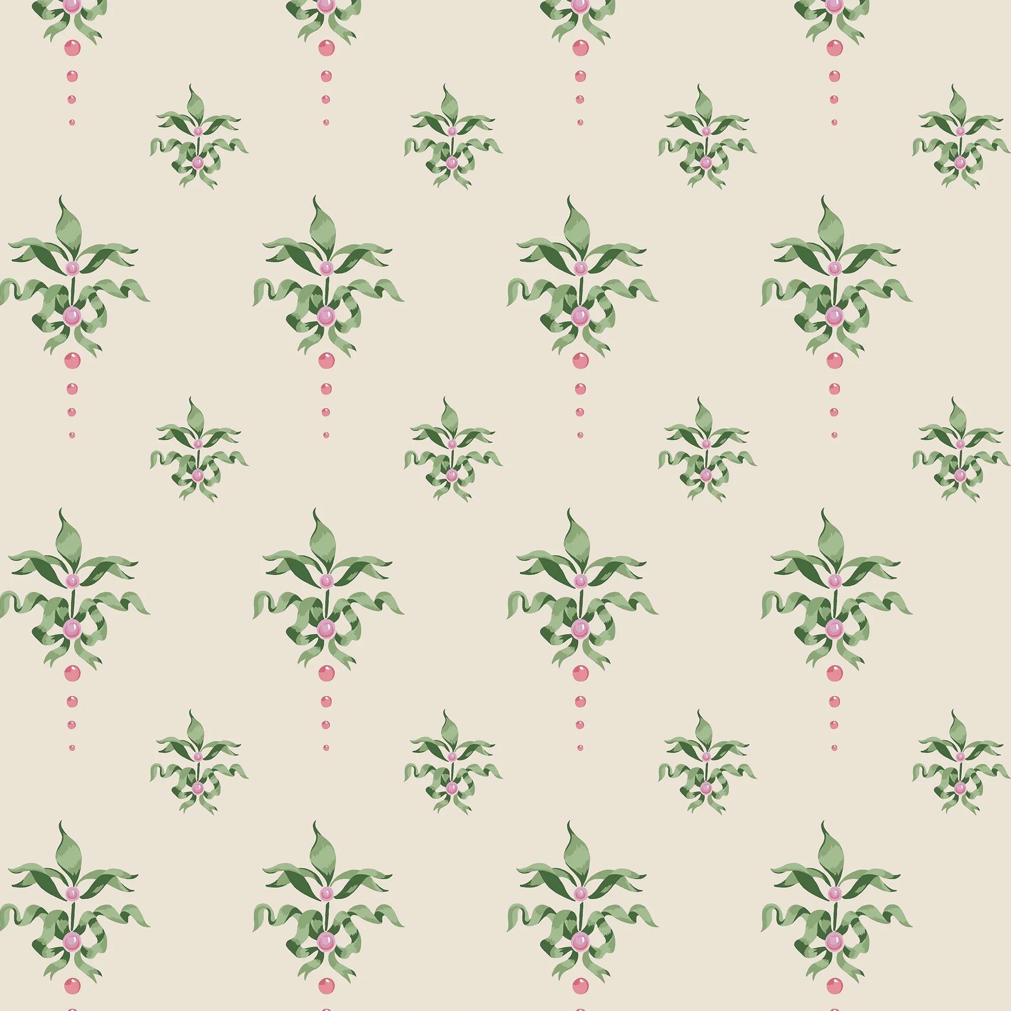 Cath Kidston  Cath Crest Wallpaper Cream