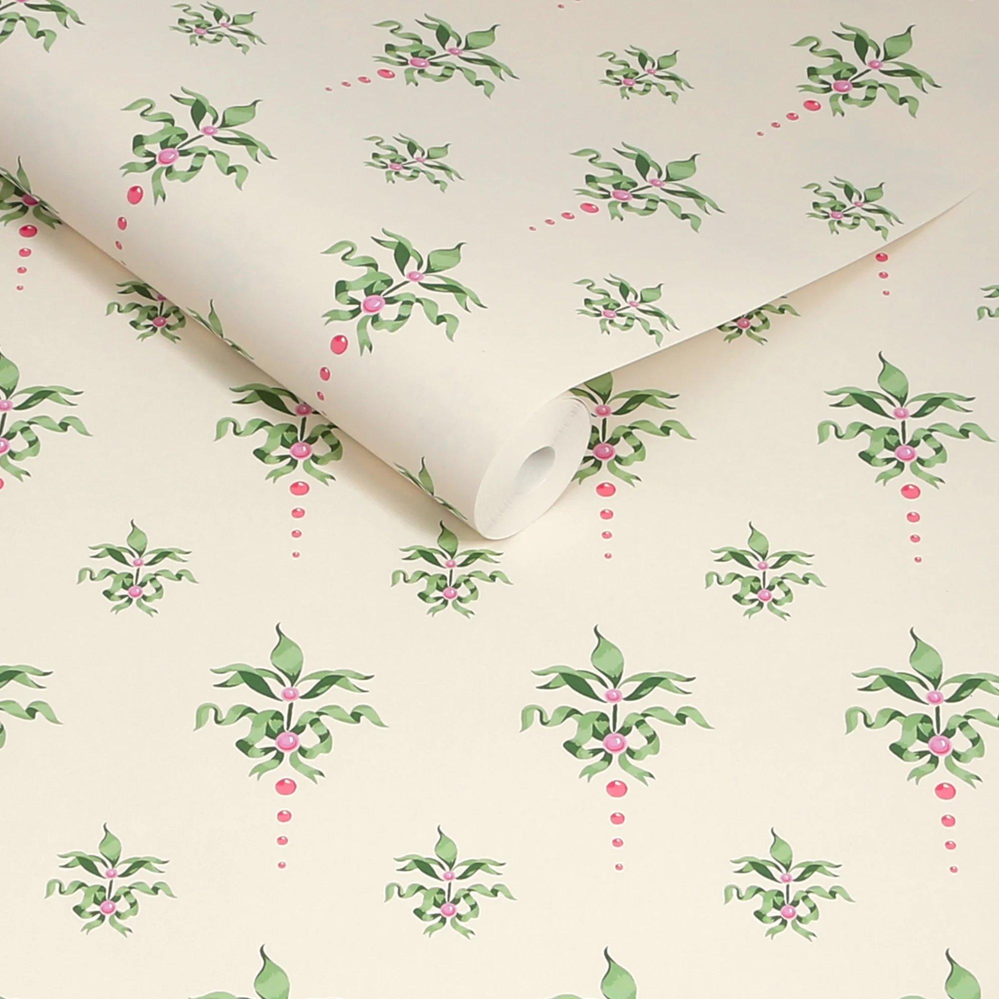 Cream - Cath Kidston - Cath Crest Cream Wallpaper - 3