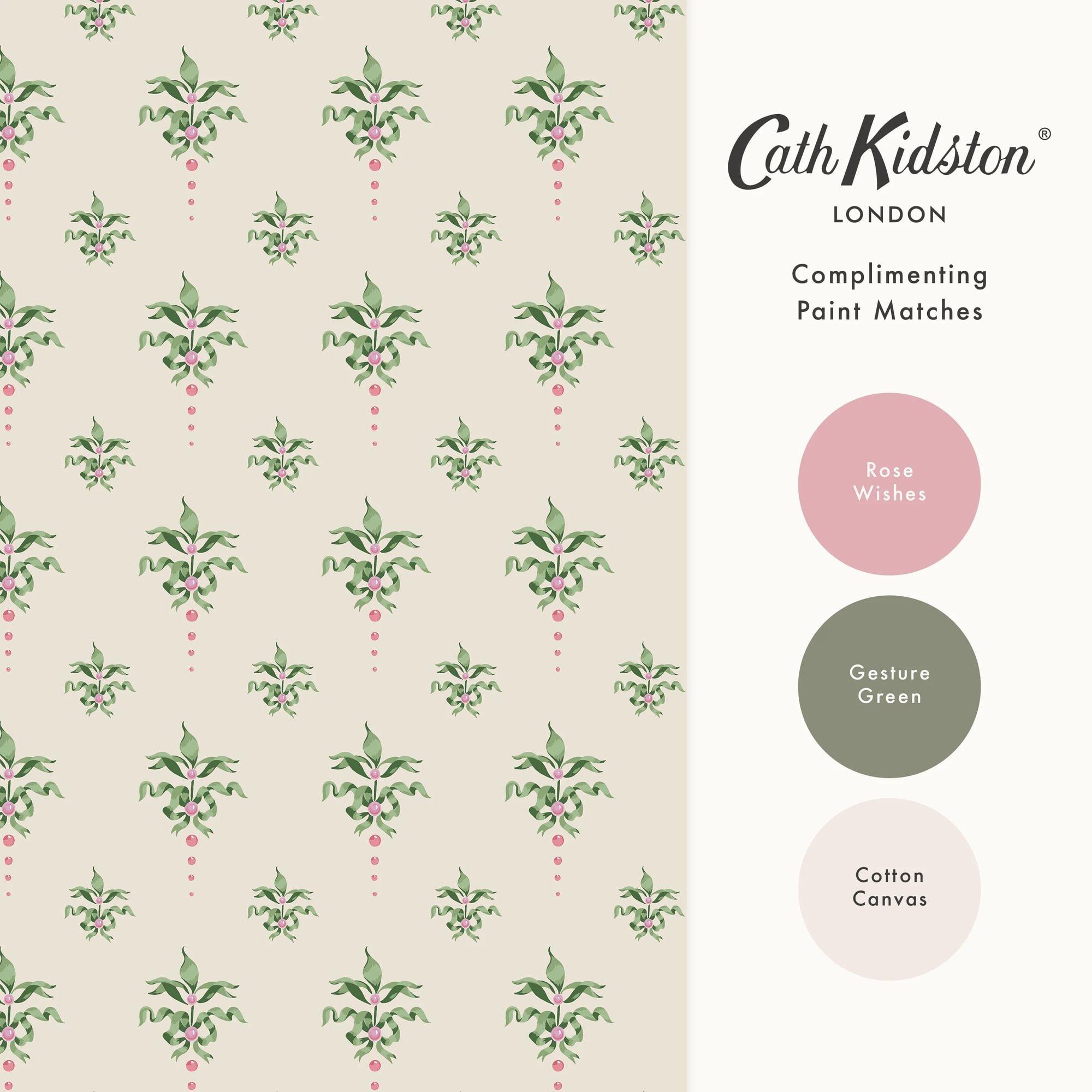 Cream - Cath Kidston - Cath Crest Cream Wallpaper - 4