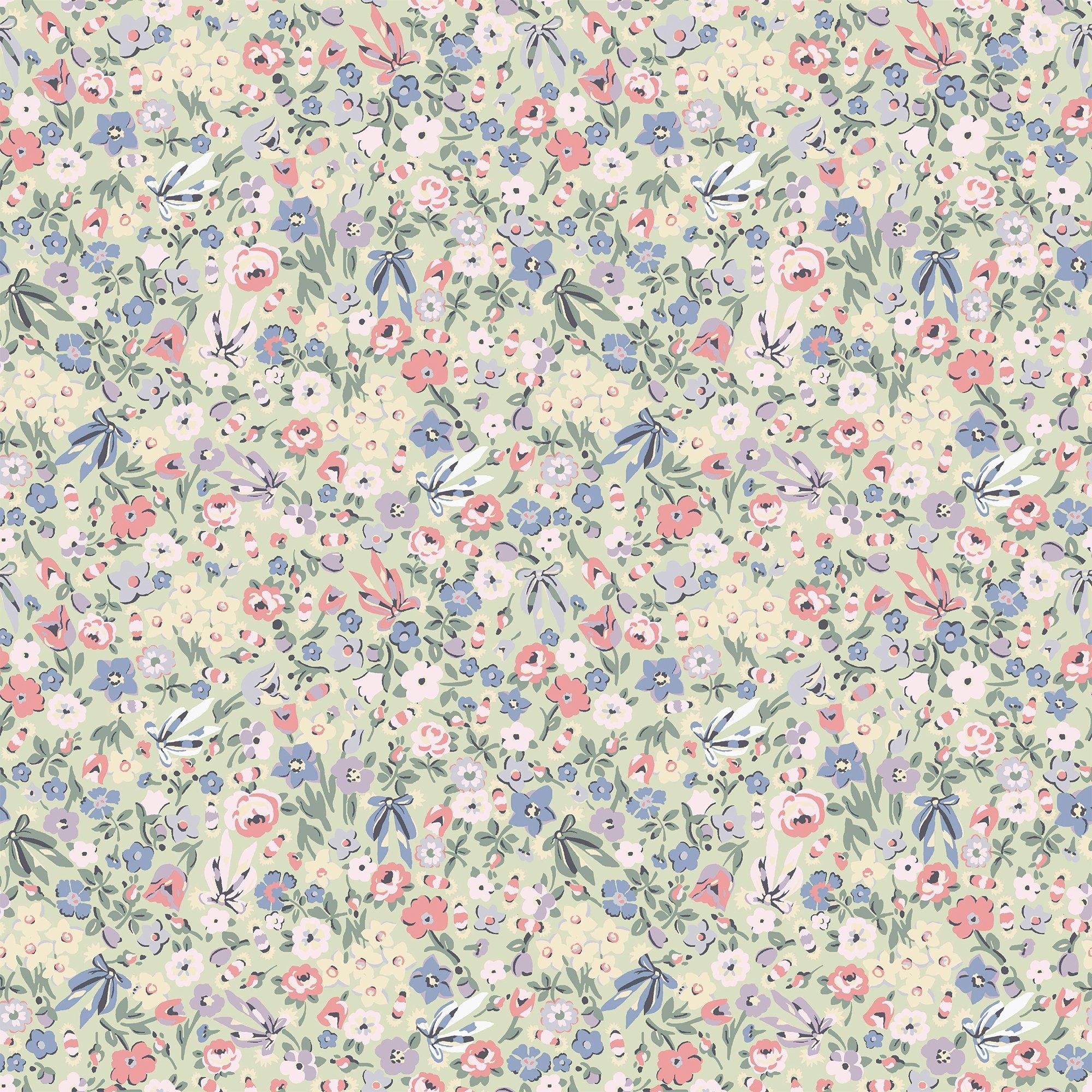 Cath Kidston Harmony Ditsy Sage Wallpaper
