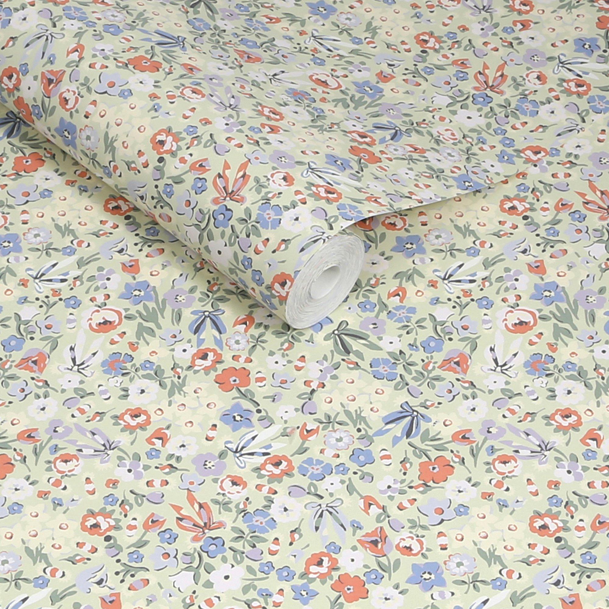 Sage - Cath Kidston - Harmony Ditsy Sage Wallpaper - 3