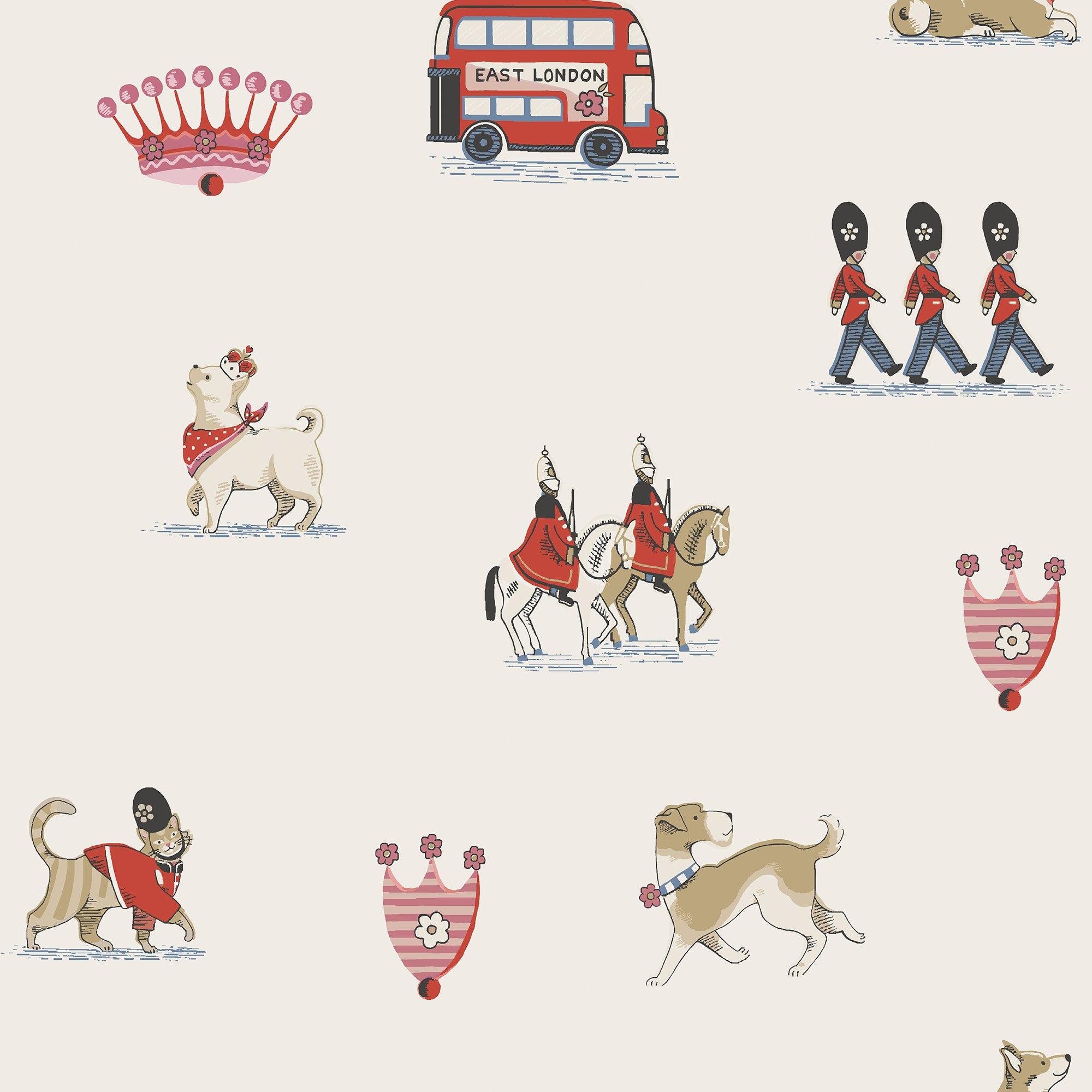 Cath Kidston  Queenies London Wallpaper Cream