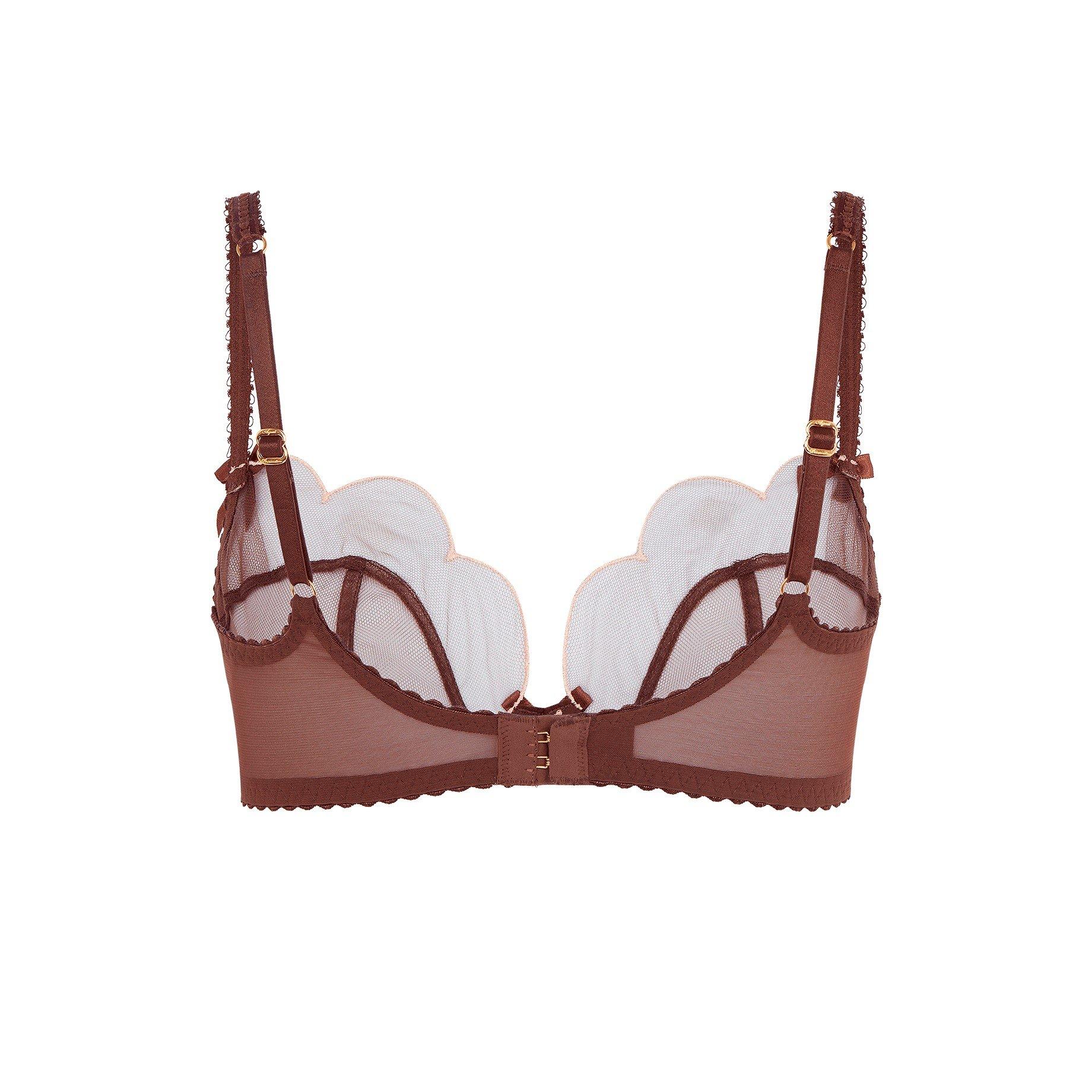 Chestnut/Peach - Agent Provocateur - LORNA Plunge Underwired Bra - 7