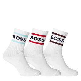 Boss Rib Stripe Socks 3-Pack Mens