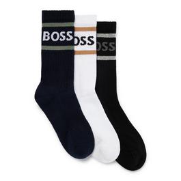 Boss Rib Stripe Socks 3-Pack Mens