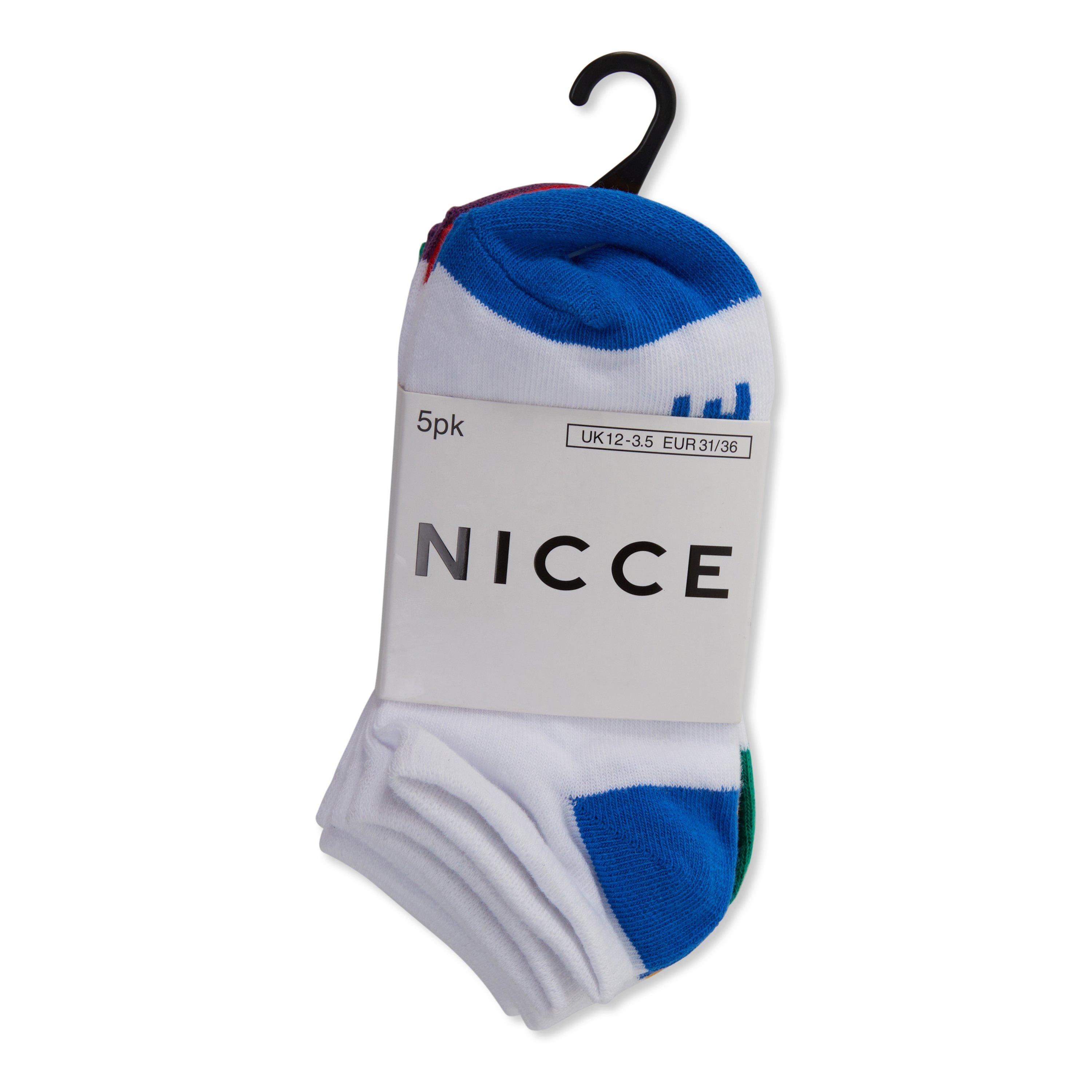 Nicce Boys Pack Trainers Socks - Assorted - Junior 1-6