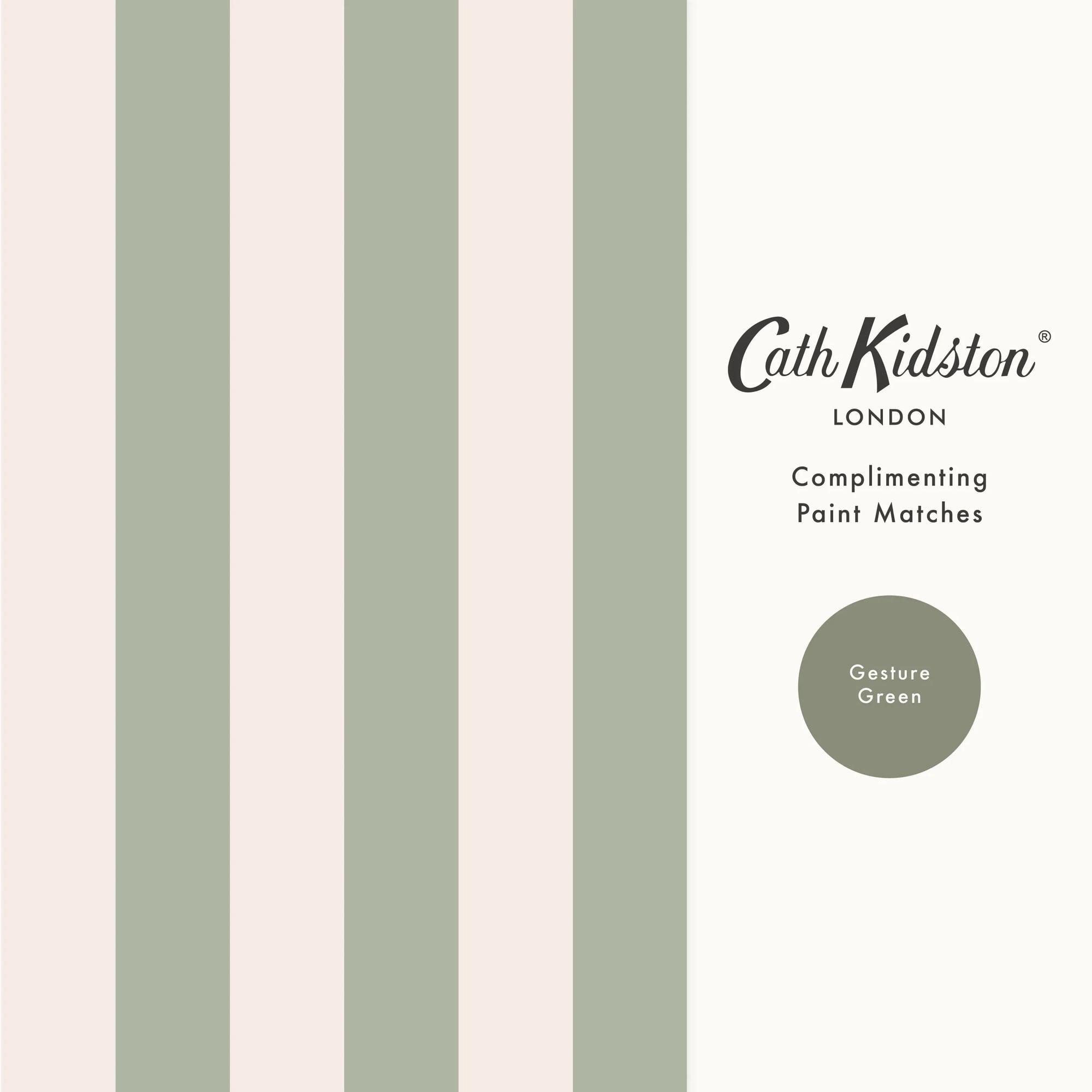 Sage - Cath Kidston - Canopy Stripe Sage Wallpaper - 4