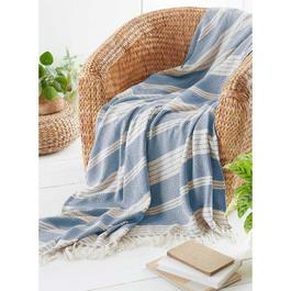 Country Club Throw Diamond Design 200x240cm - Blue