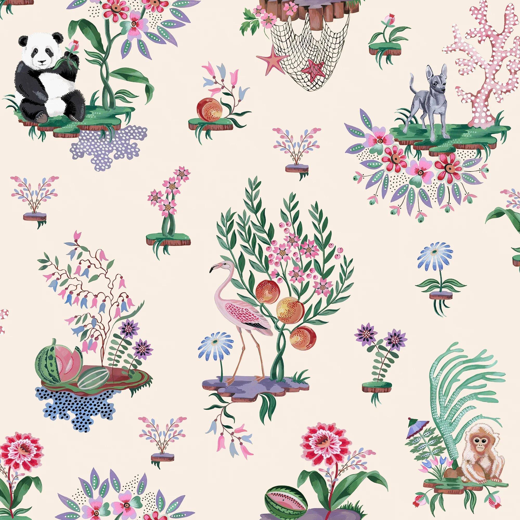 Cream - Cath Kidston - Chihuahua Island Cream Wallpaper - 1