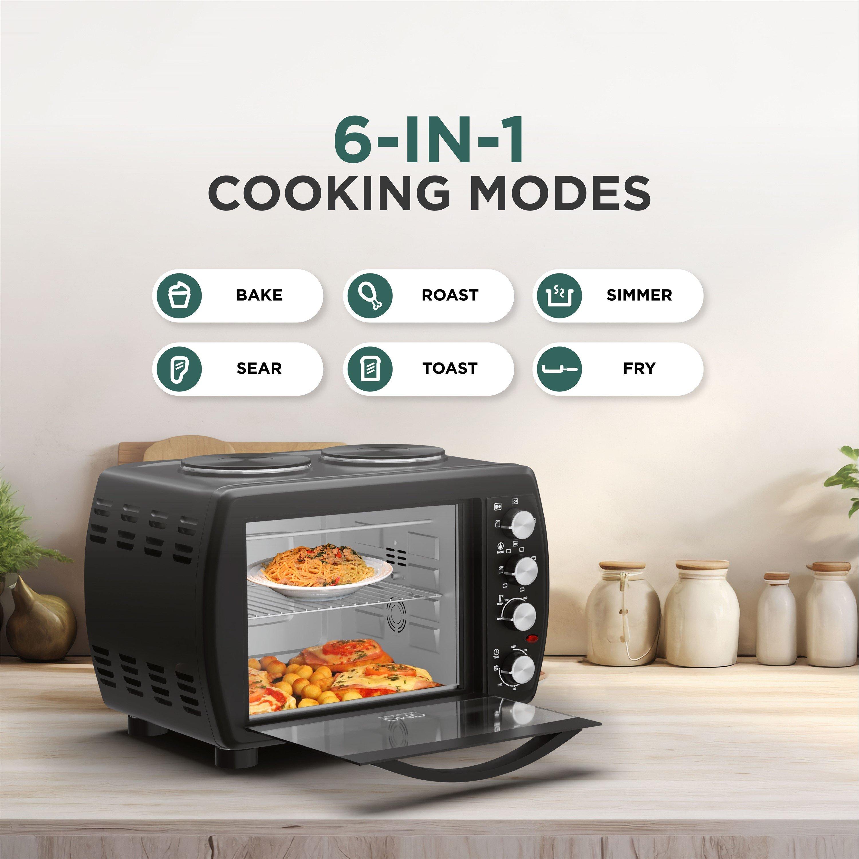 Black - DMD Collective - 35L Mini Oven with Hot Plates - 3