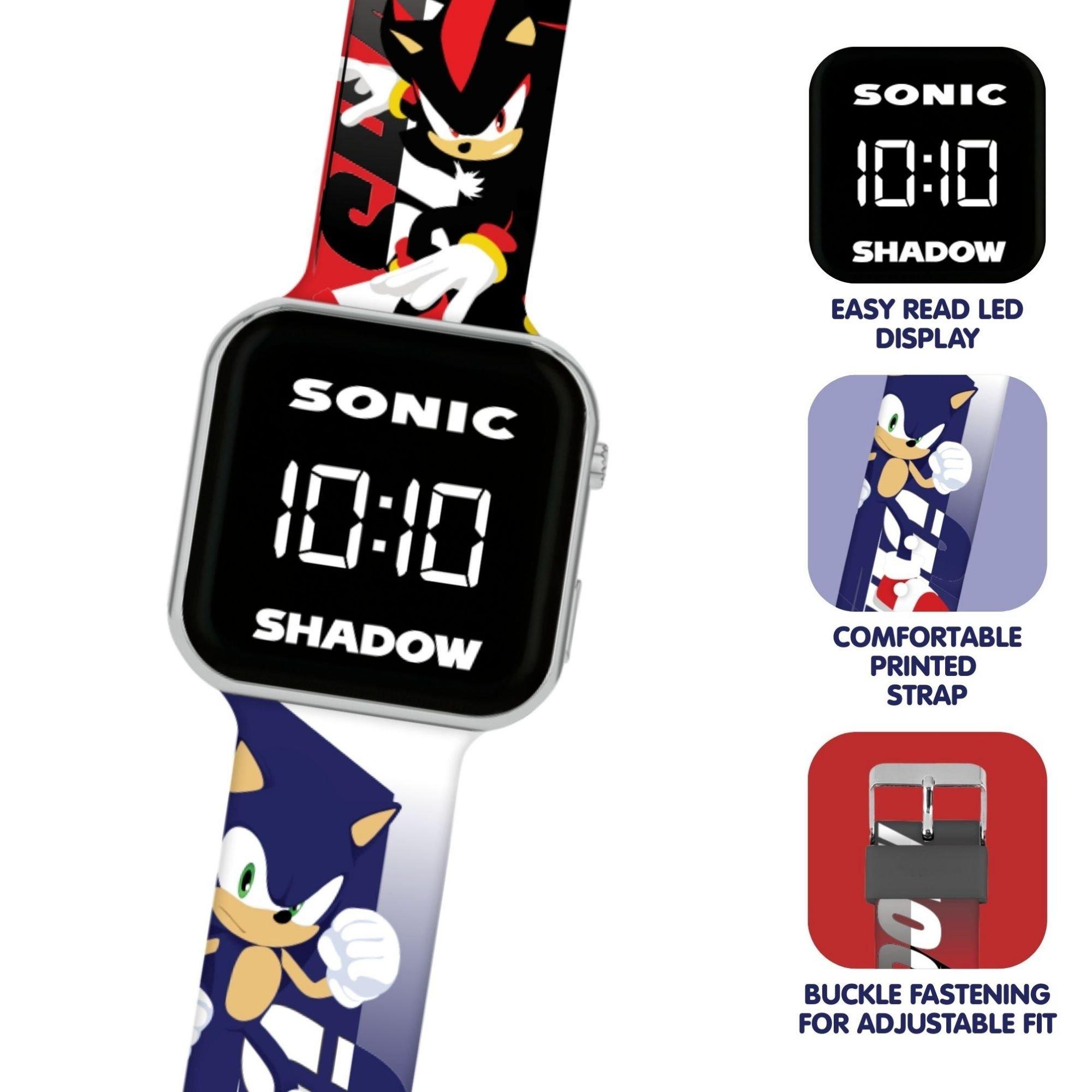 White - Sonic - Sonic & Shadow LED Silicone Watch - 3