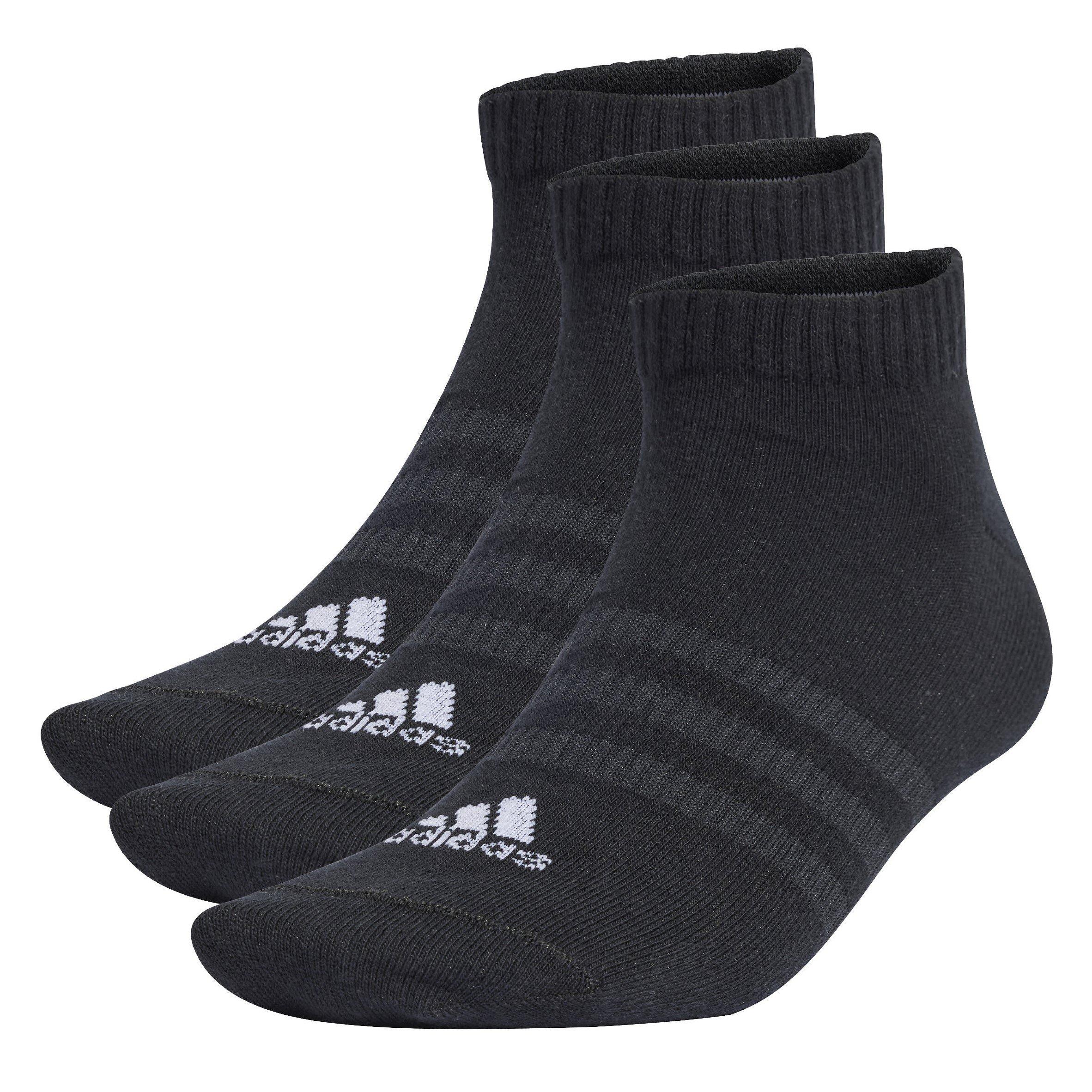 Negro/Blanco - adidas - Thin and Light Sportswear Low-Cut Socks 3 Pairs - 1
