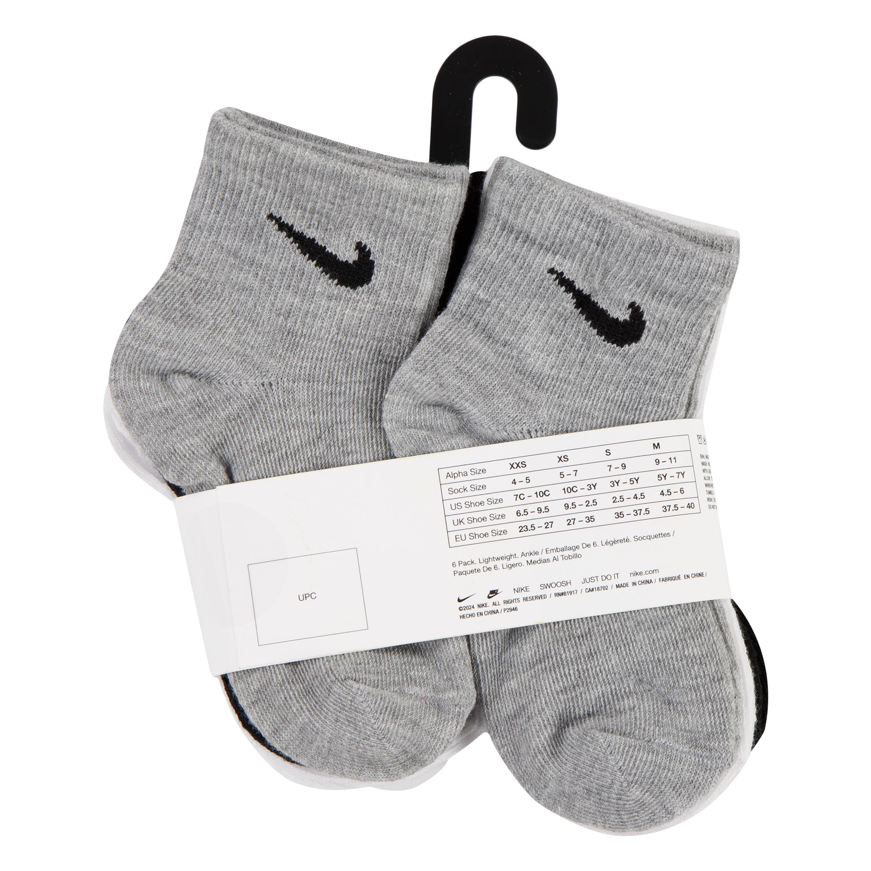 Misto - Nike - 6 Pack Ankle Socks Childrens - 12