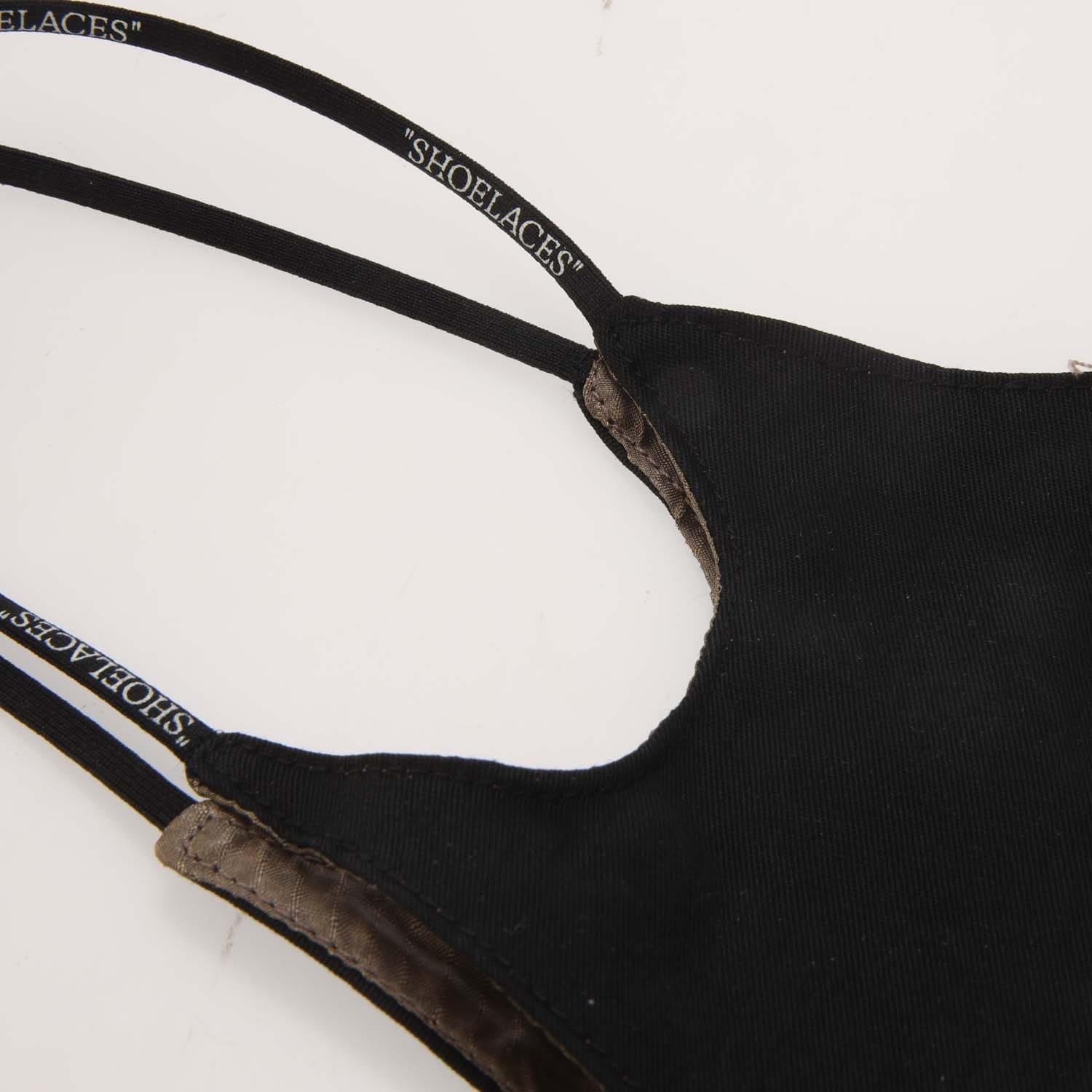 Black Grey - Off White - Girolamo Simple Mask - 3